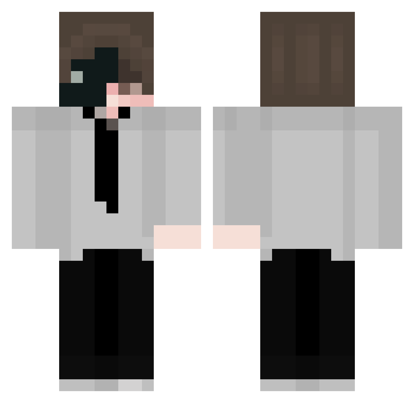 BelaliWoxic Minecraft skin, front and back view
