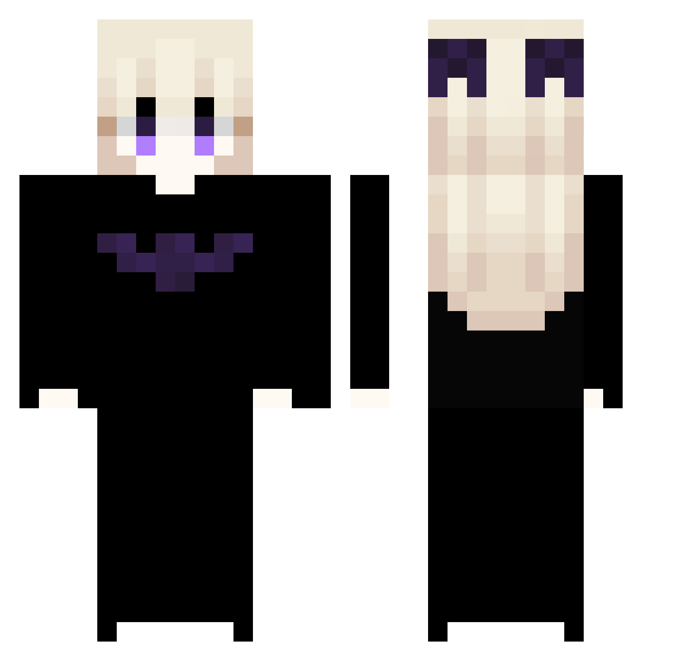 Moyantt Minecraft skin, front and back view