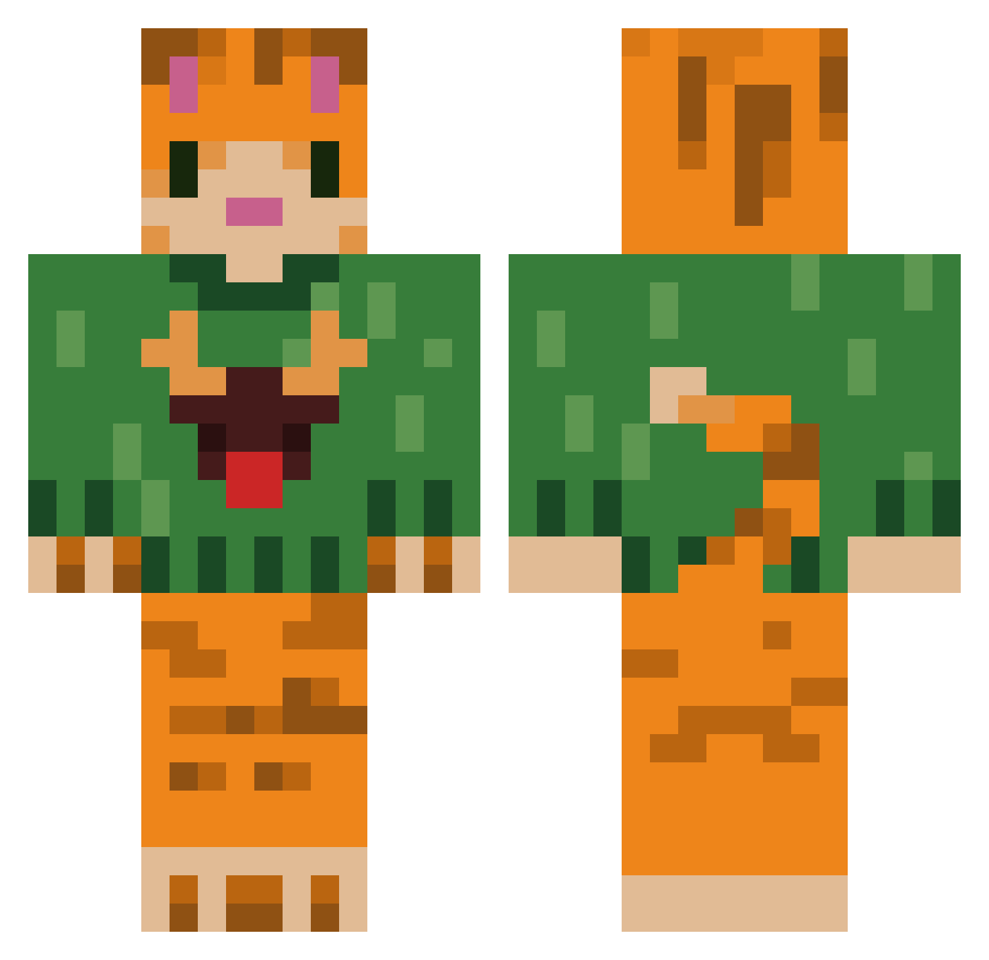 Puppylove998 Minecraft skin, front and back view