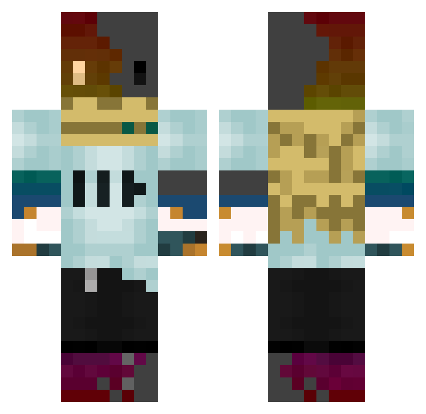 Yosen2022 Minecraft skin, front and back view