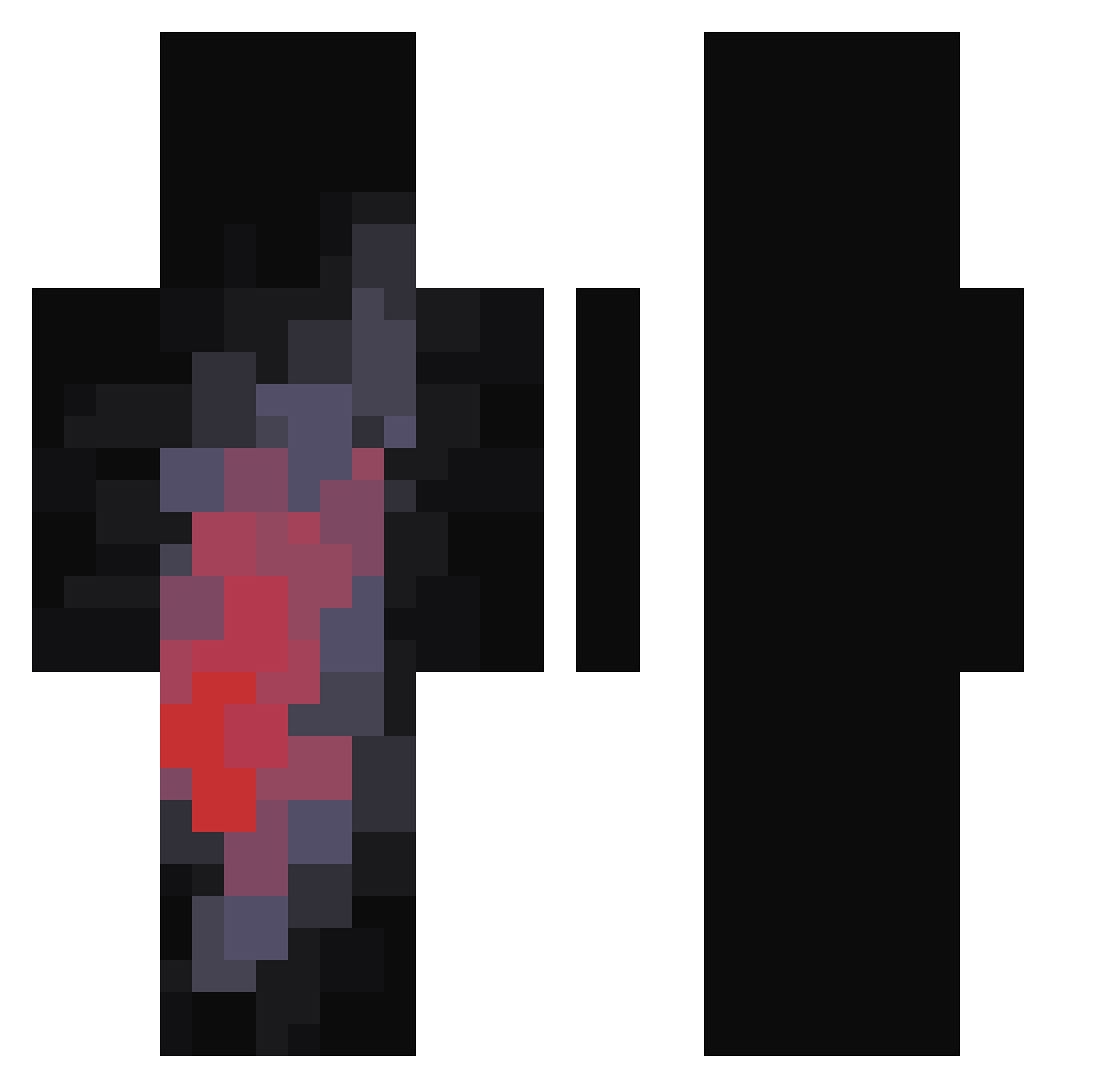 zTeaRs Minecraft skin, front and back view