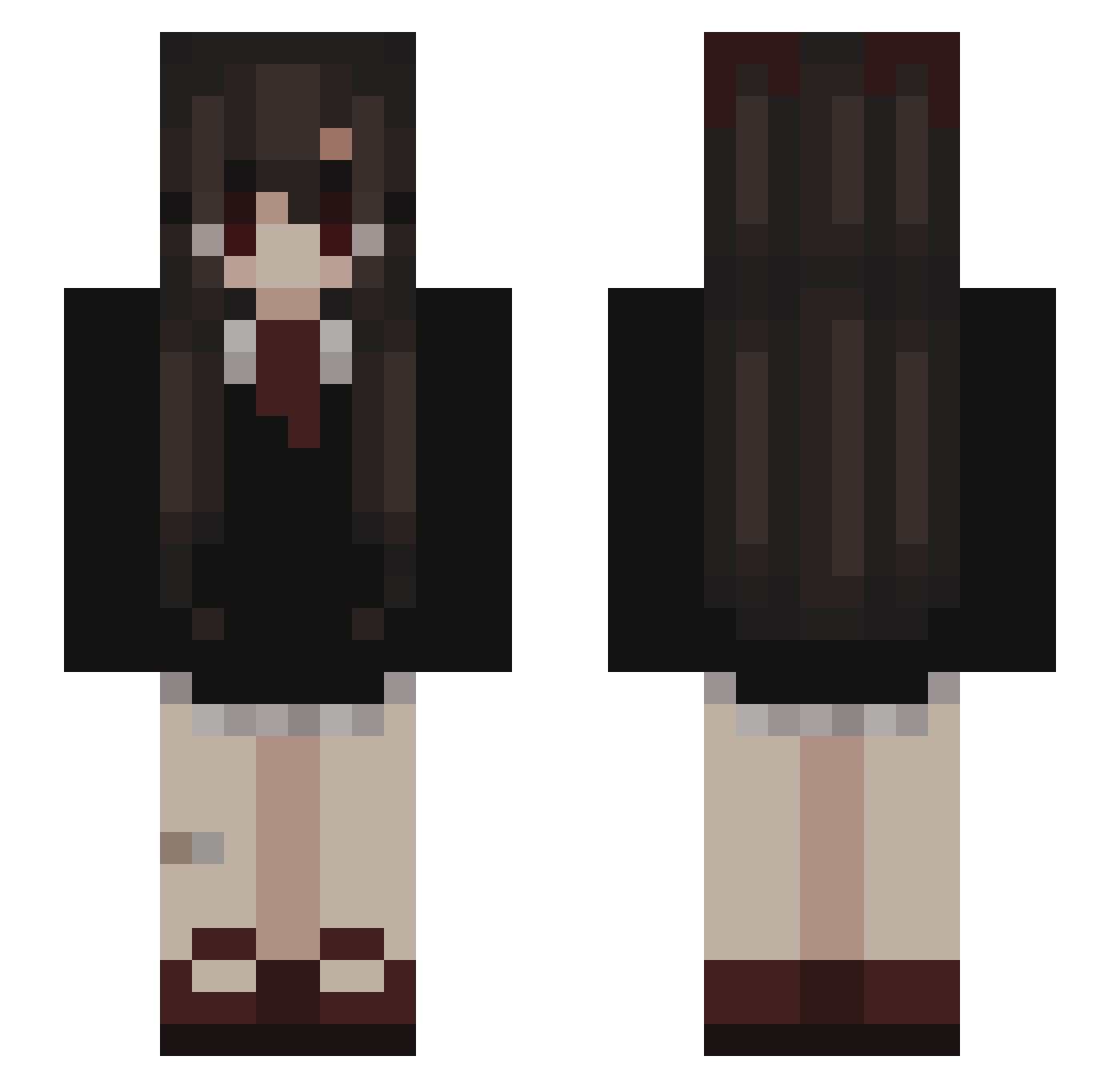 Meng__Xiu Minecraft skin, front and back view