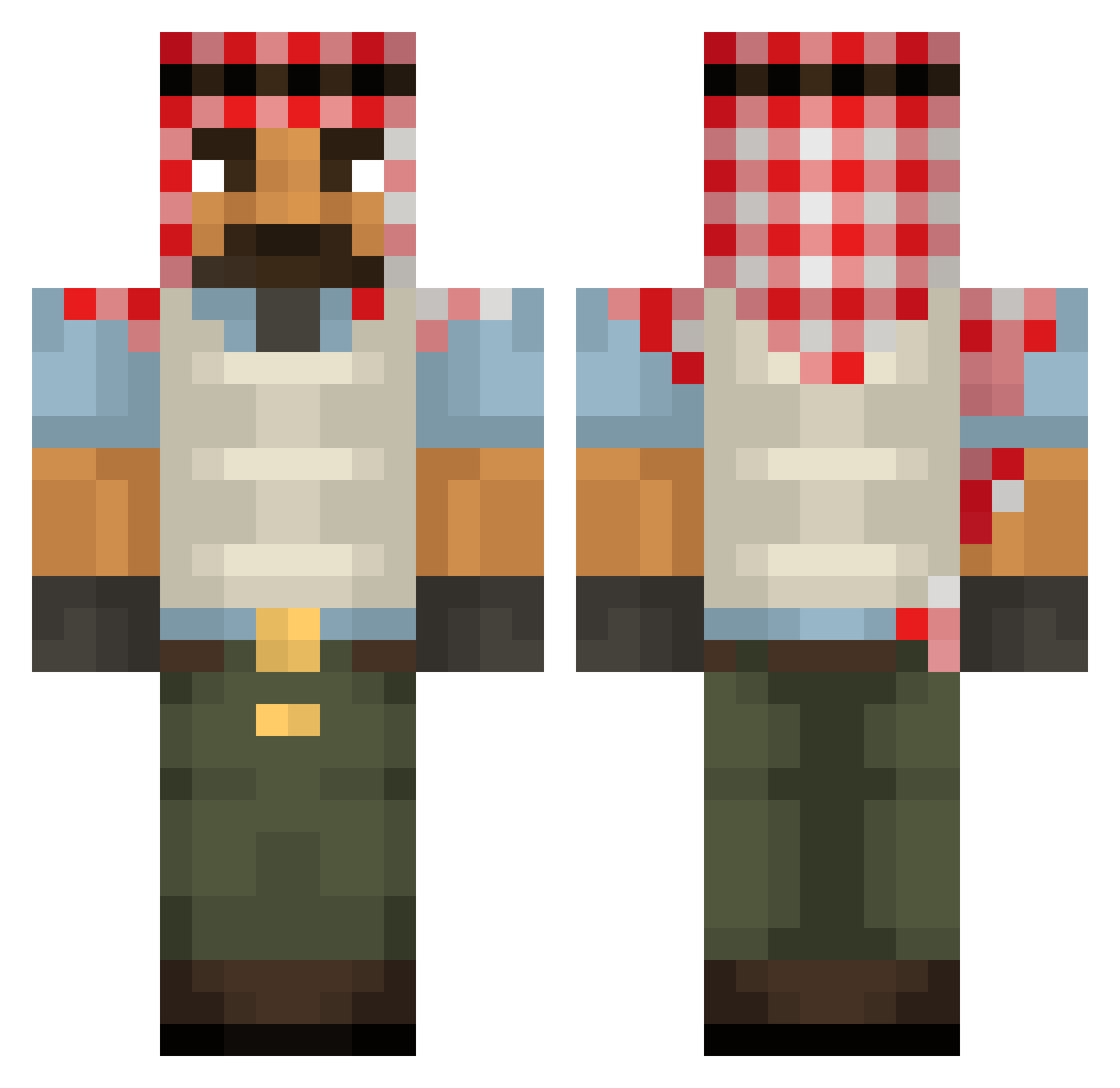 zupernoob1 Minecraft skin, front and back view