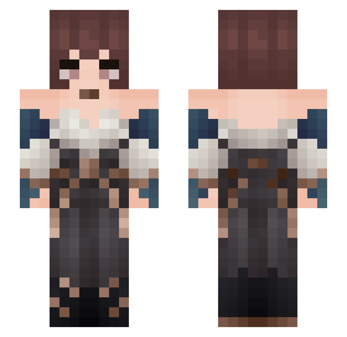 Crawle Minecraft skin, front and back view