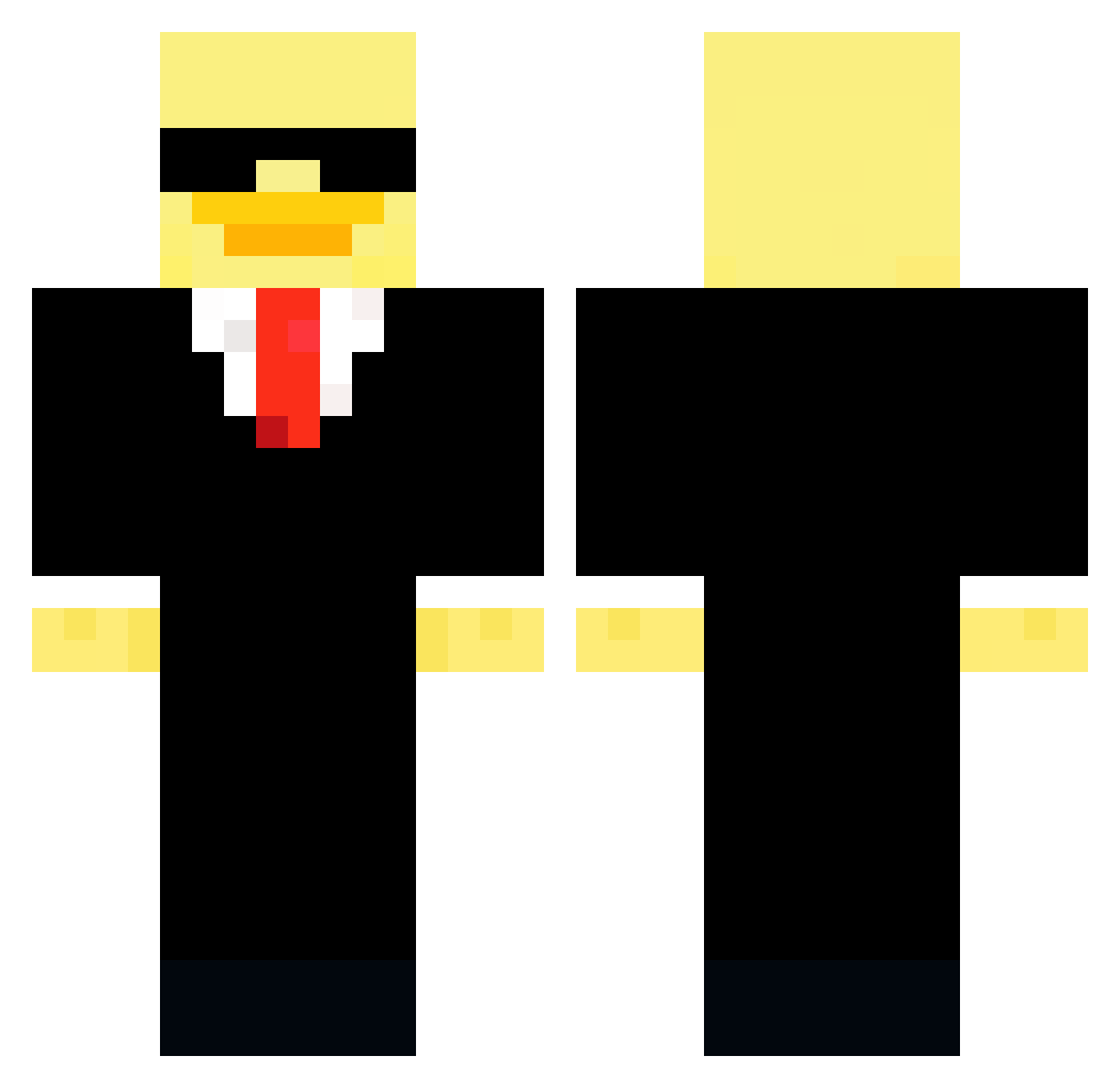 Firedragon_Aria Minecraft skin, front and back view