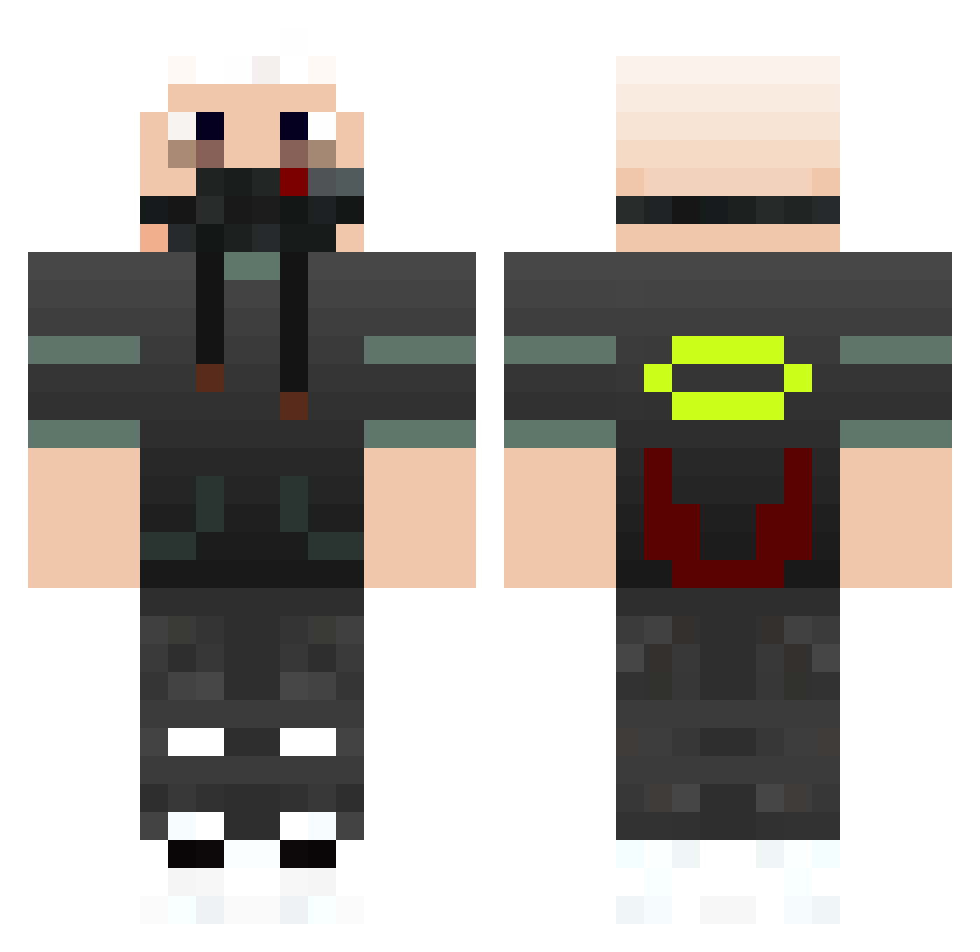 TrapRaze_ Minecraft skin, front and back view