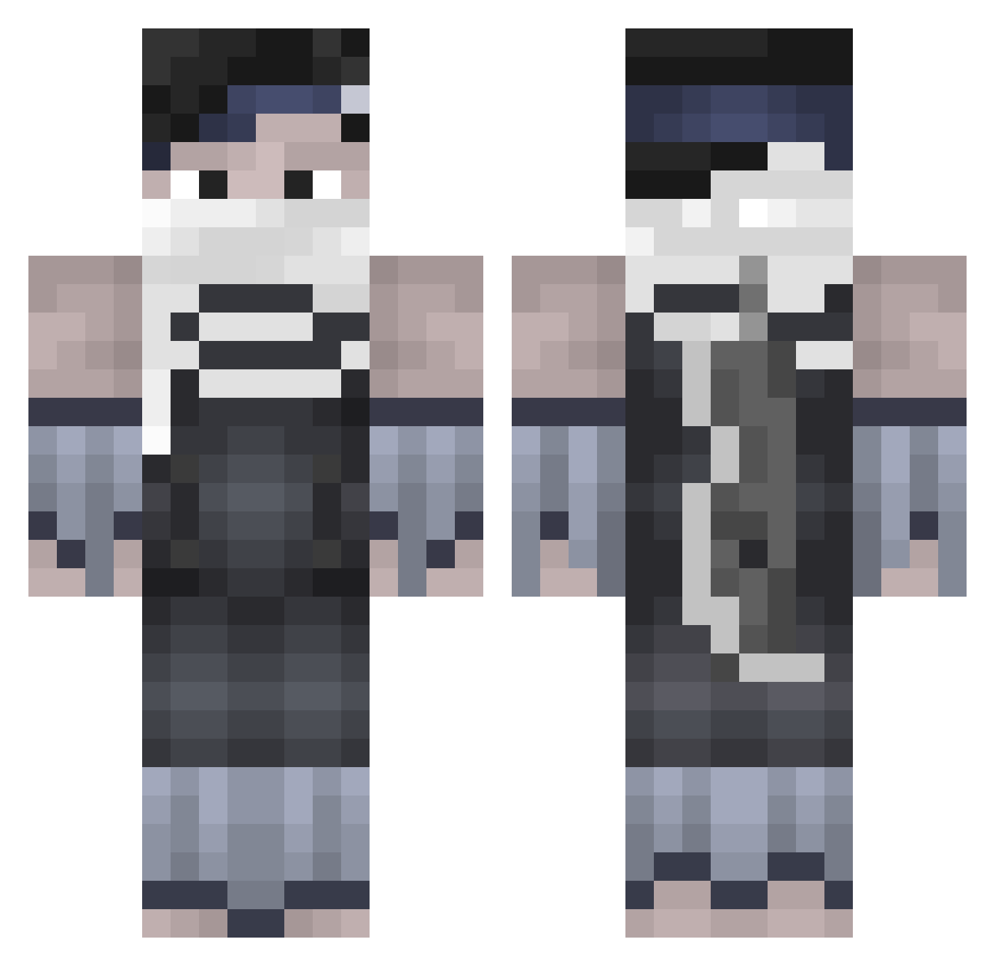 sethrow2003 Minecraft skin, front and back view