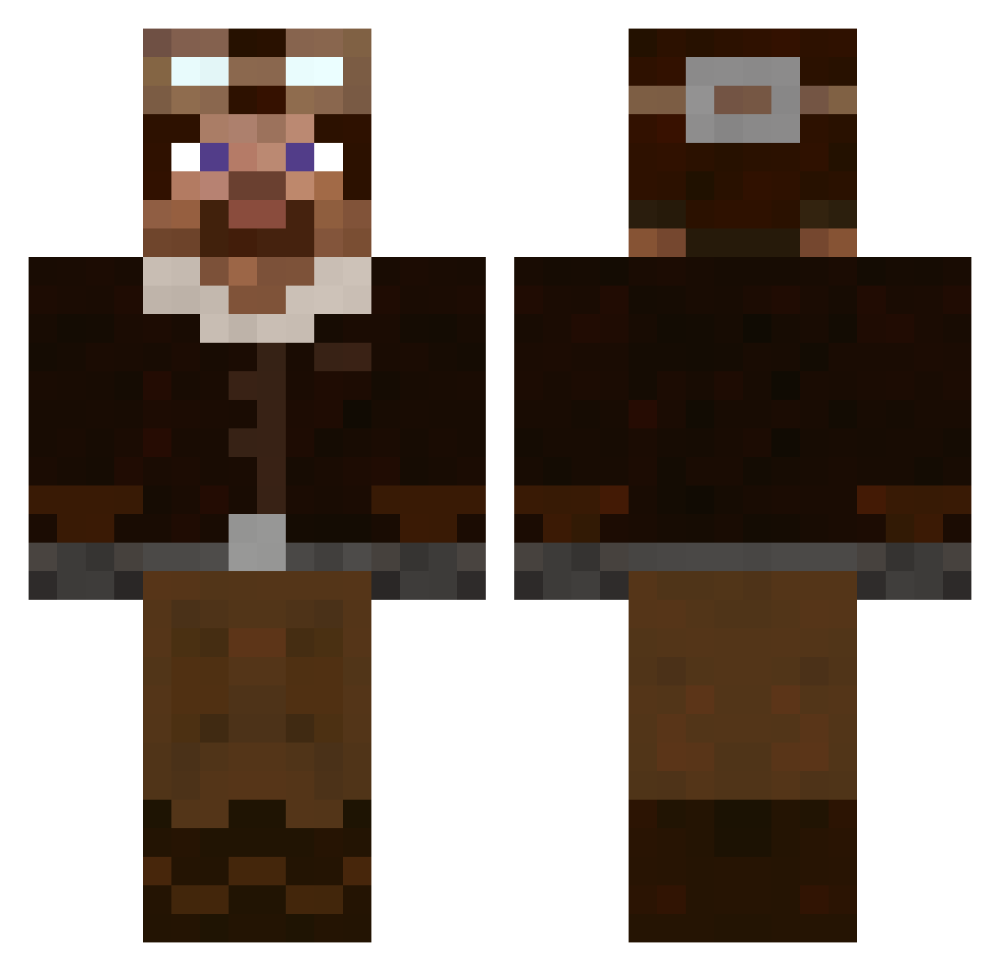 Flyboy Minecraft skin, front and back view