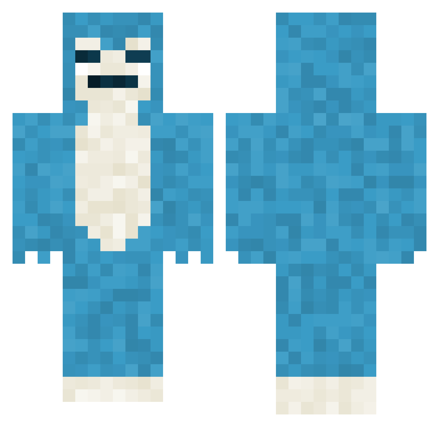 CherryBlosomTTT Minecraft skin, front and back view