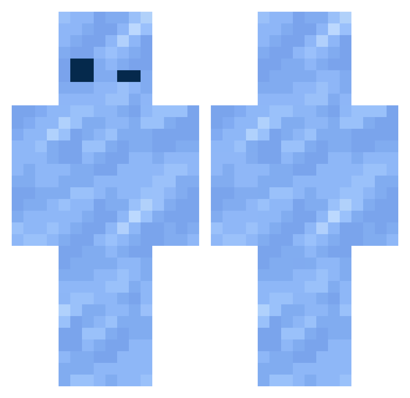 PrepyMC Minecraft skin, front and back view