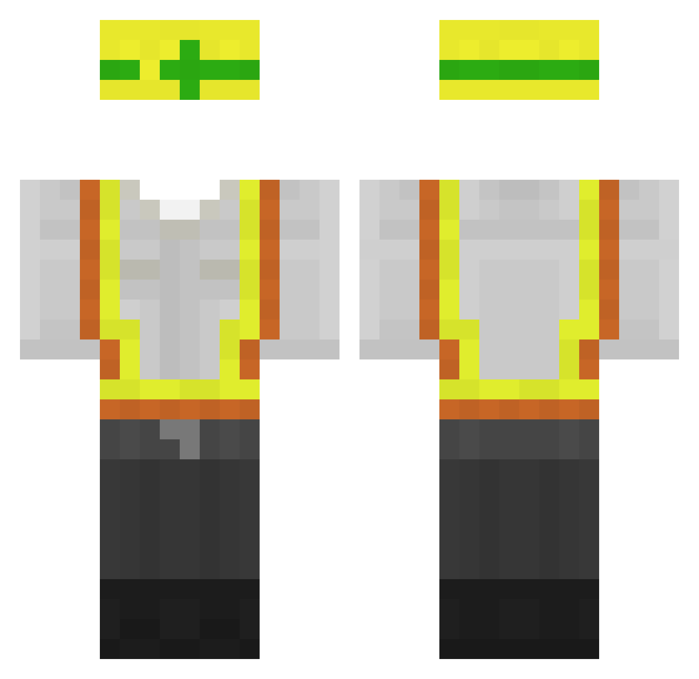 Yaekn Minecraft skin, front and back view