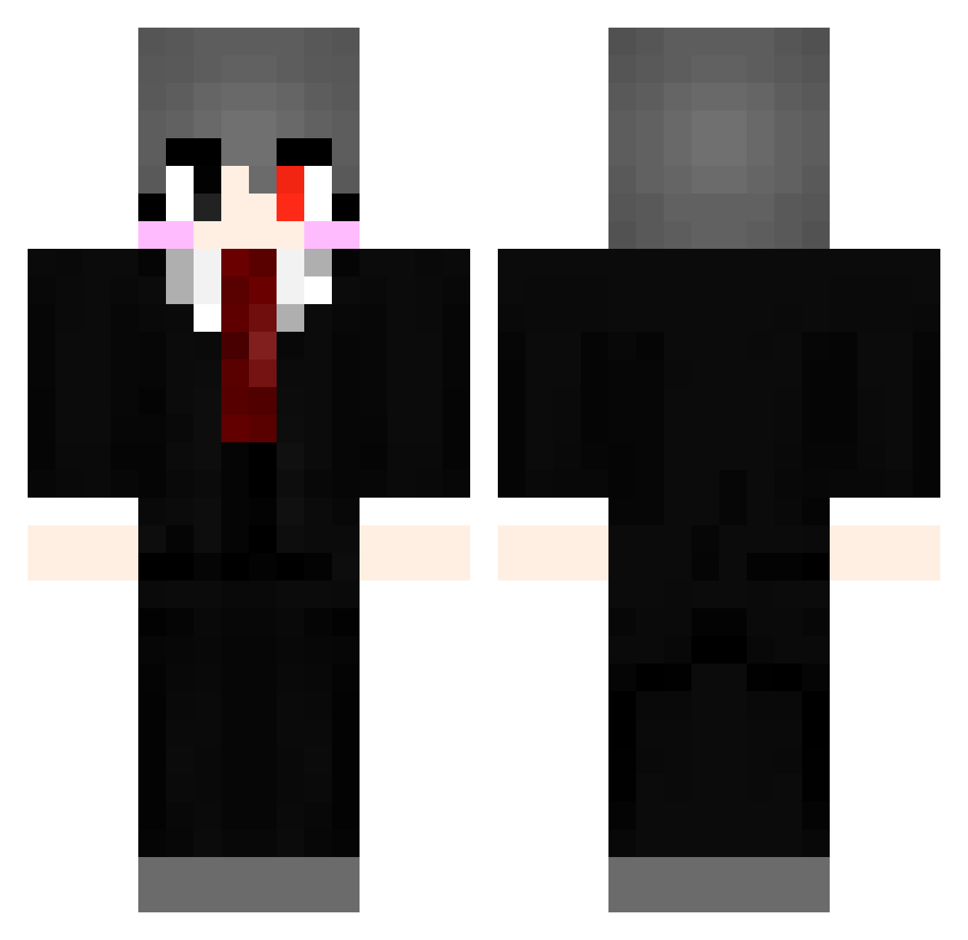 RadEndersuit Minecraft skin, front and back view