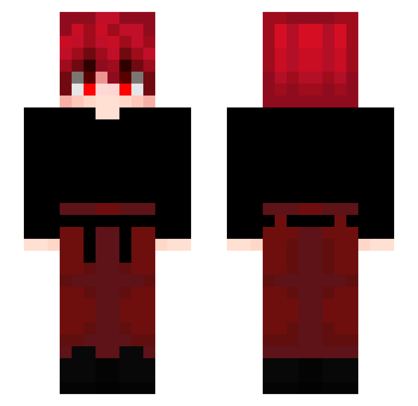 rehear Minecraft skin, front and back view