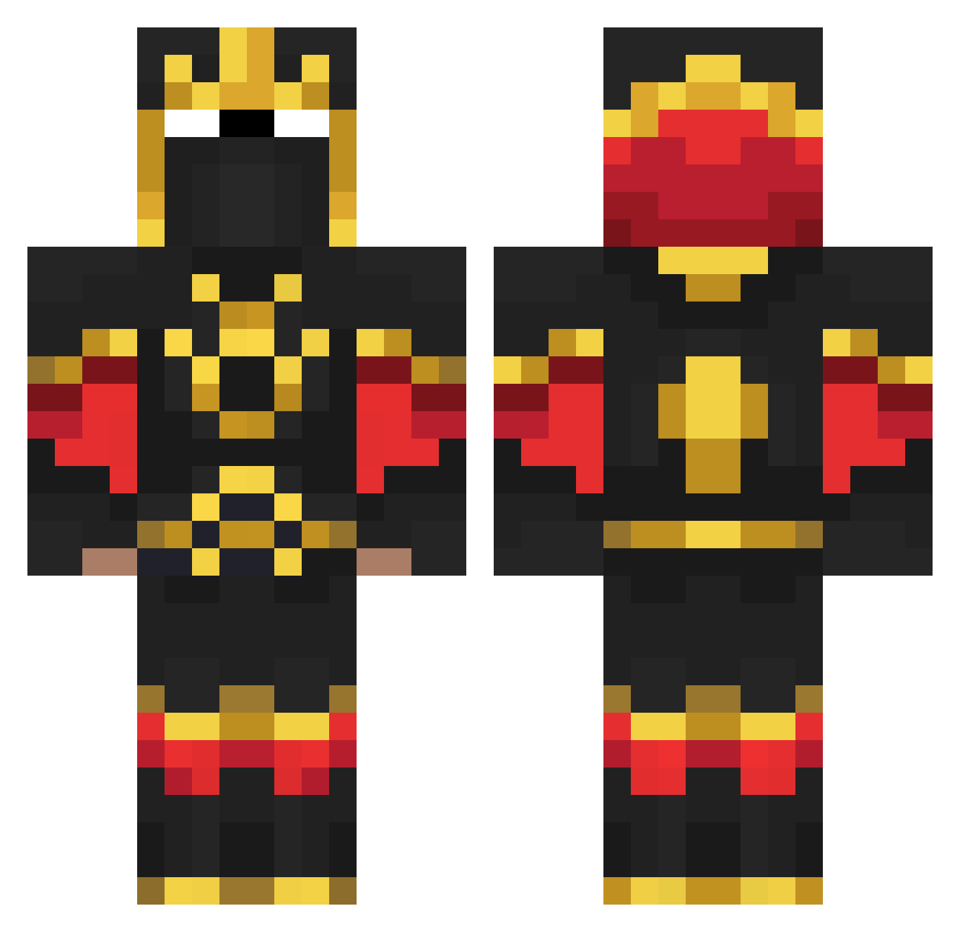 Unbreakinq Minecraft skin, front and back view