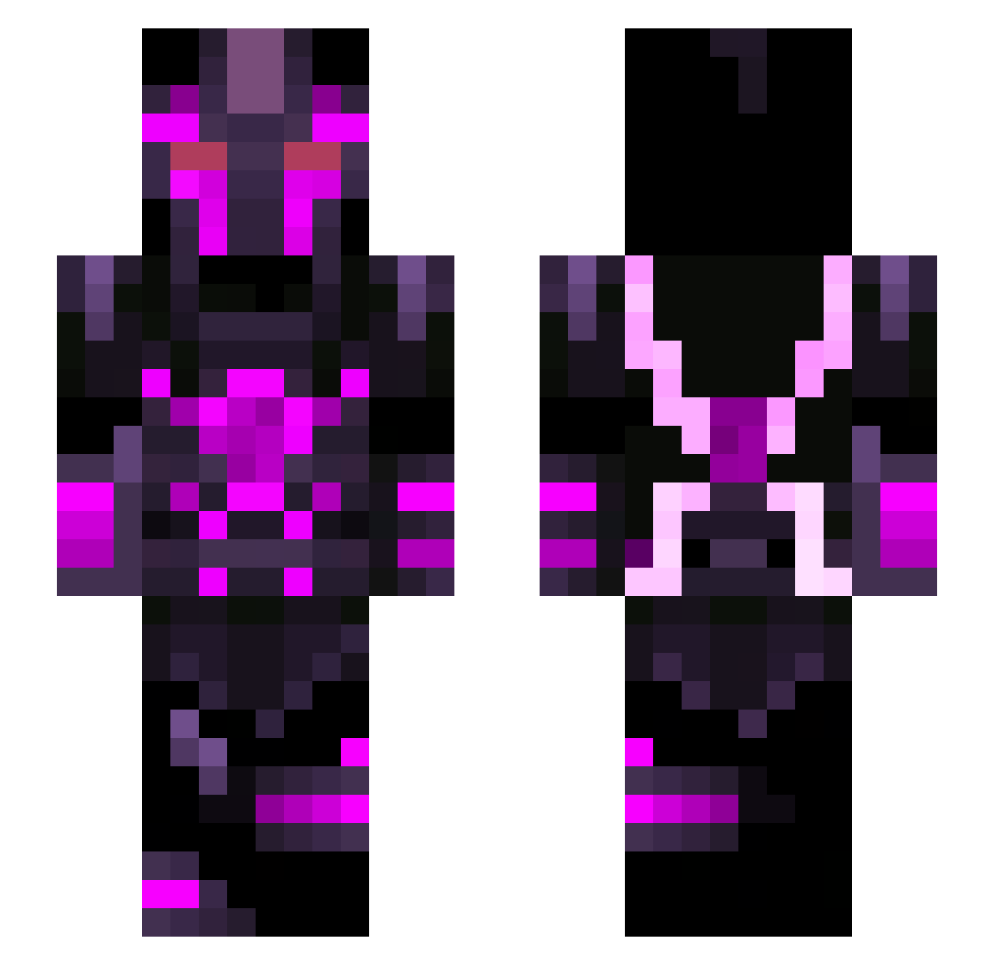 SynapseEcho Minecraft skin, front and back view