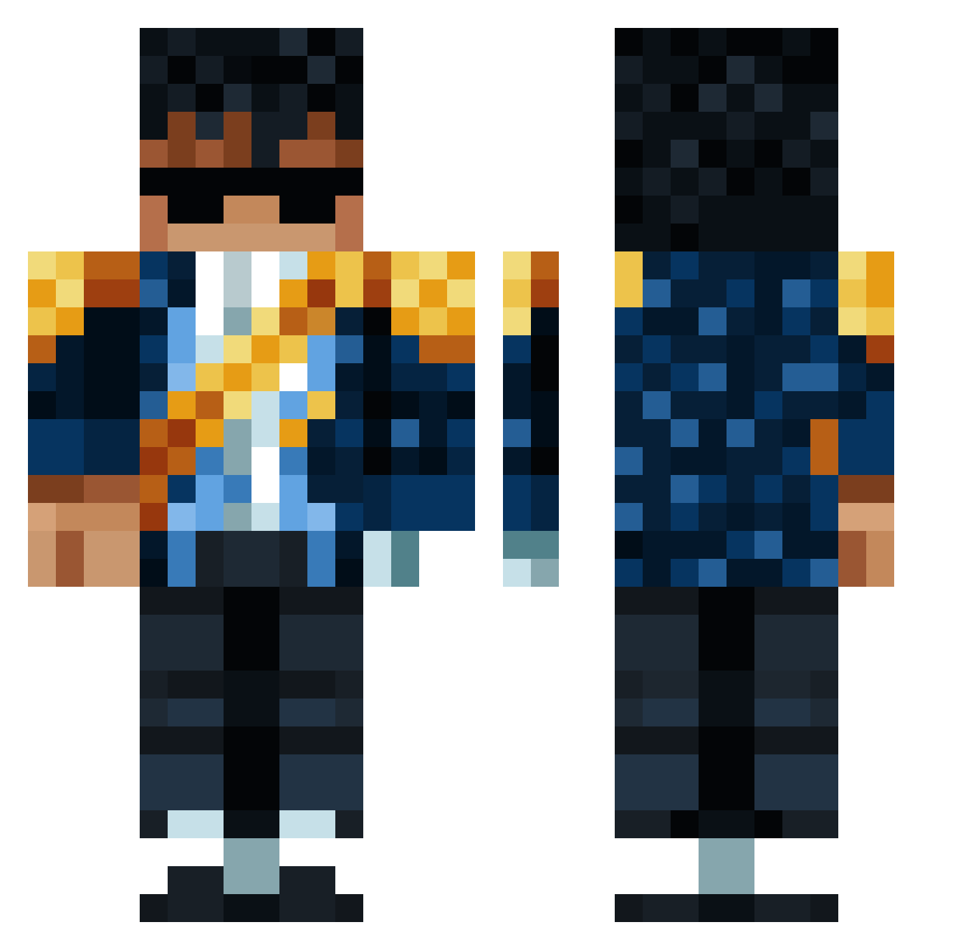 Chodnikzguma Minecraft skin, front and back view