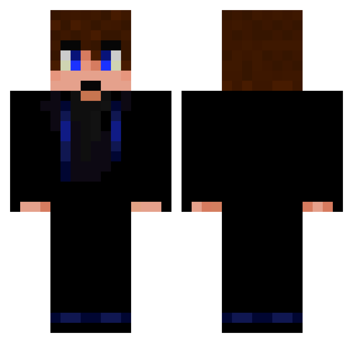 SebaDeLaCalle Minecraft skin, front and back view