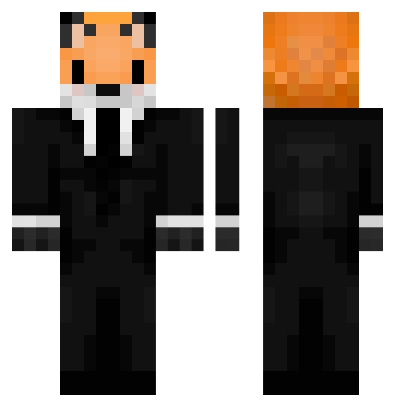 Xiaolong0301 Minecraft skin, front and back view