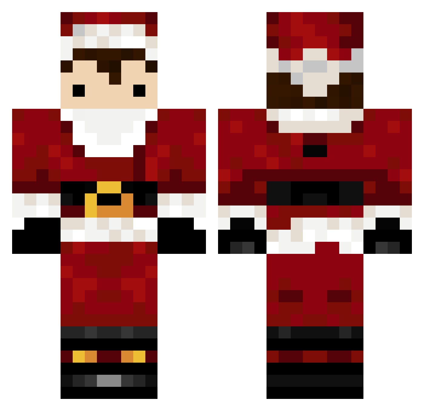 WuseligeAysche Minecraft skin, front and back view
