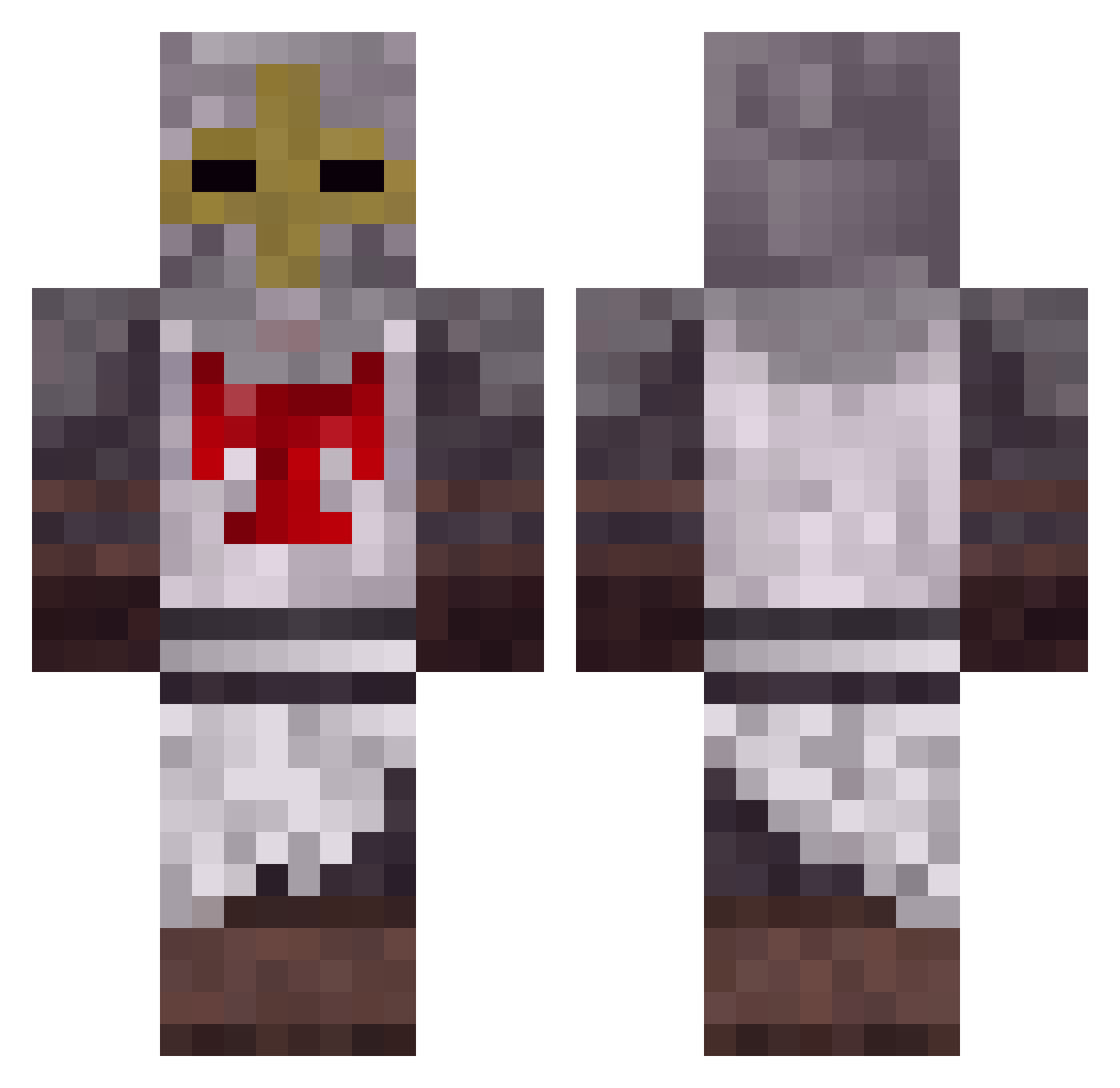xdeath_capx Minecraft skin, front and back view