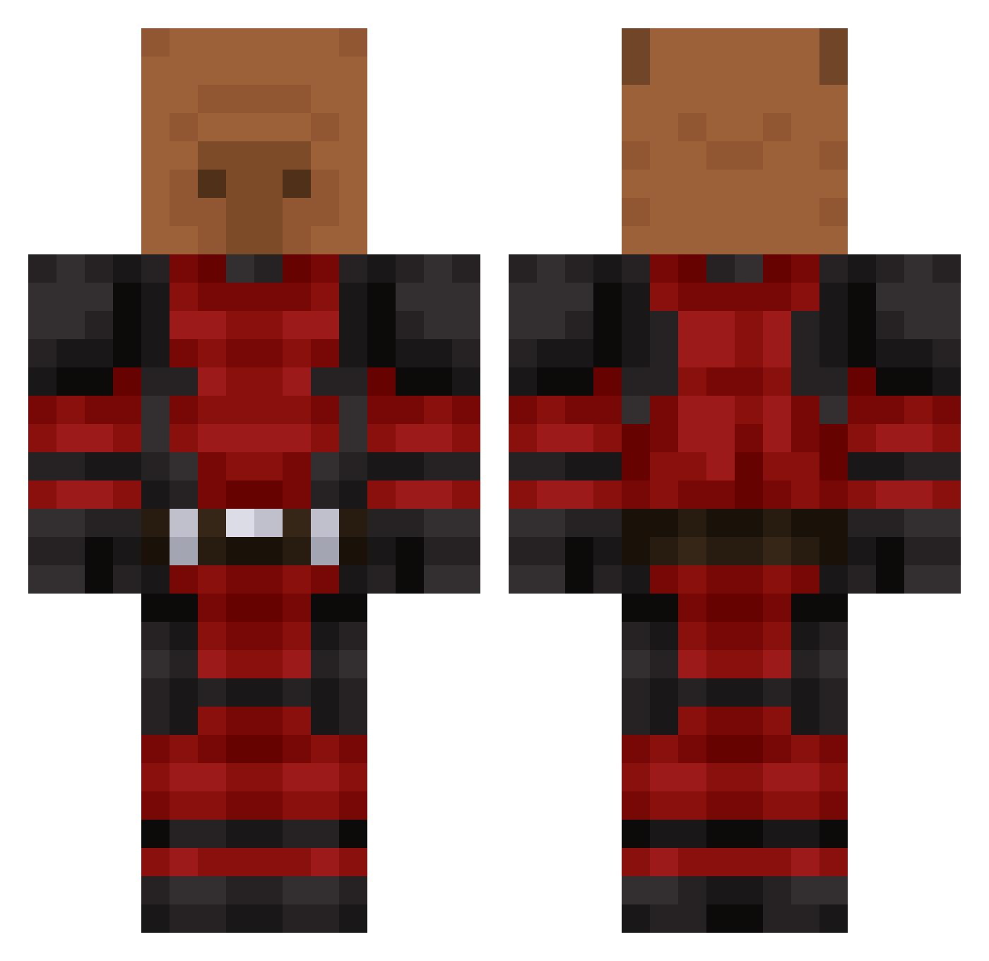 WyFoor Minecraft skin, front and back view