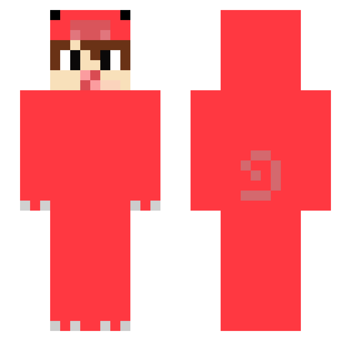 xDreamFaris Minecraft skin, front and back view