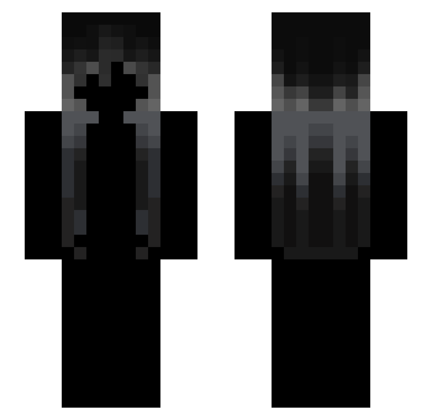 pxrversee Minecraft skin, front and back view