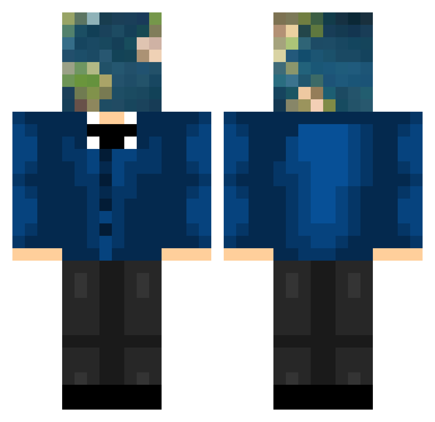 rtzpuqxovynws Minecraft skin, front and back view