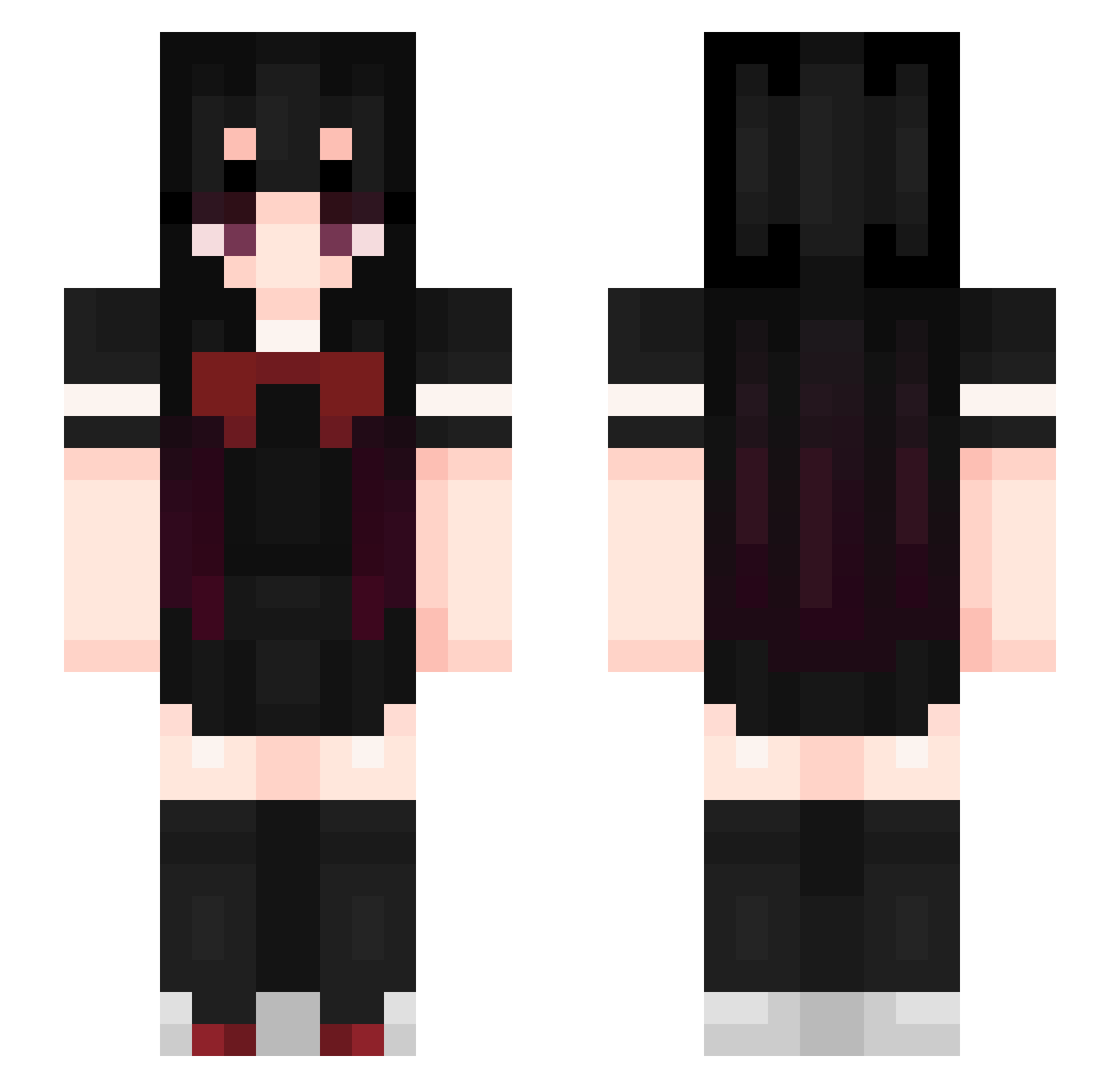 BigghestPvP Minecraft skin, front and back view