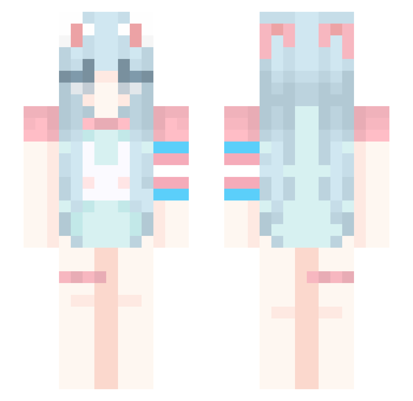 sarte75 Minecraft skin, front and back view