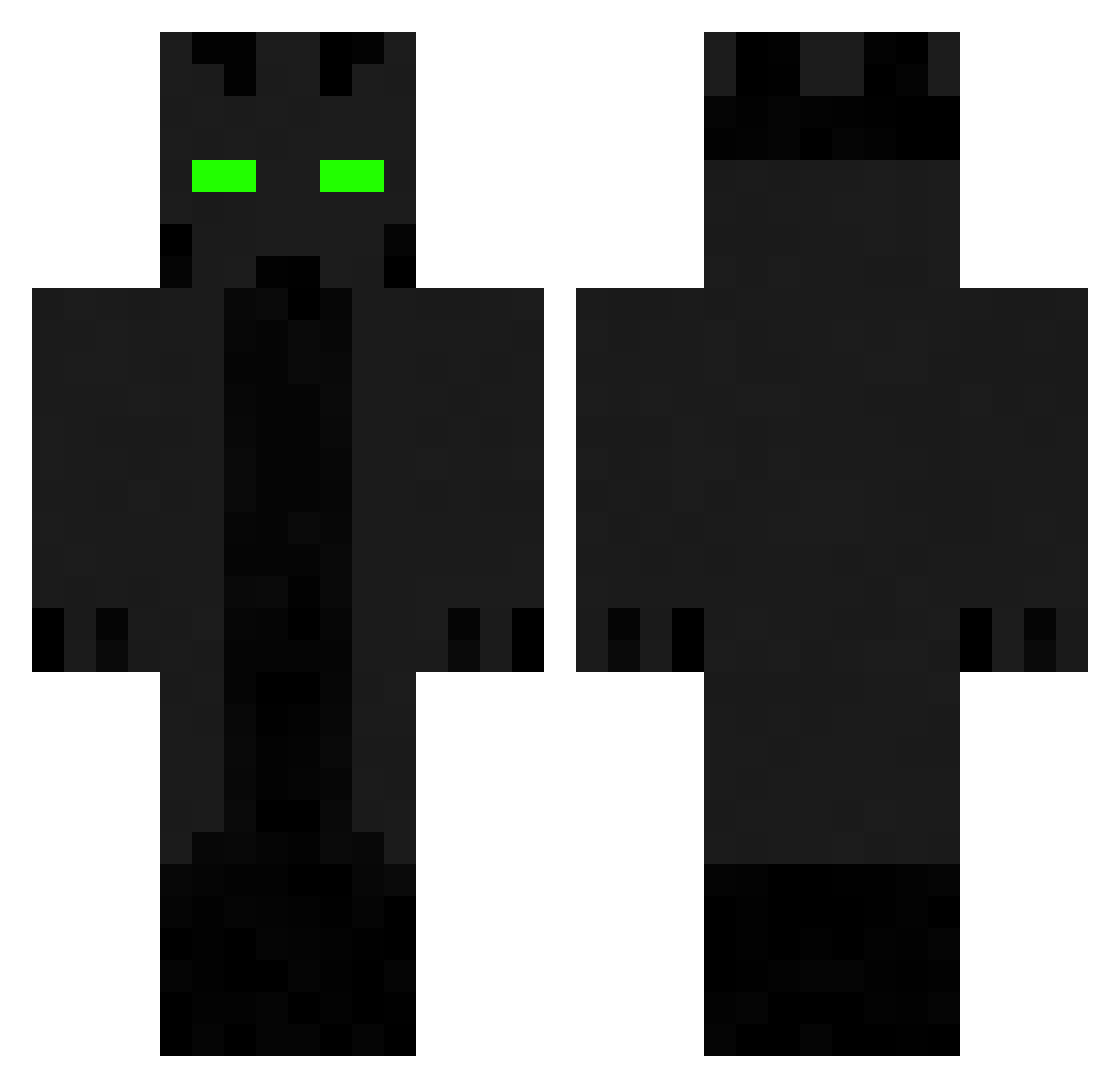 Deavys Minecraft skin, front and back view