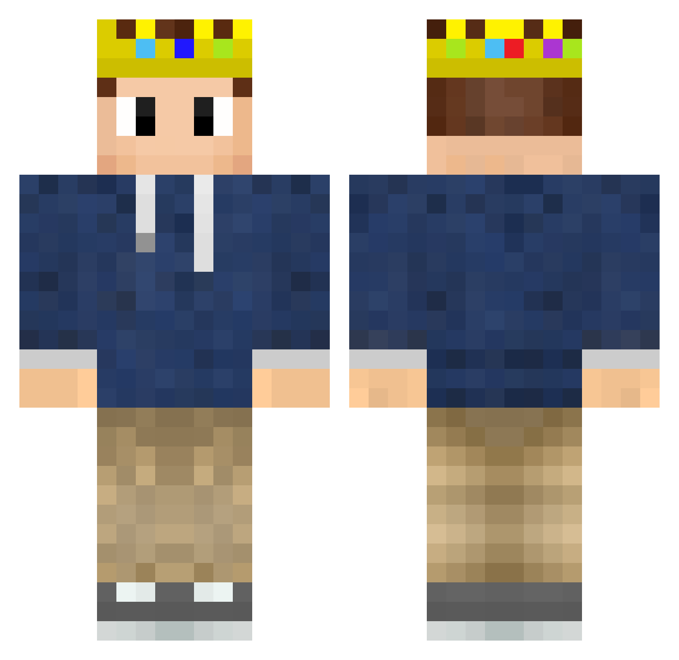 Sheexh Minecraft skin, front and back view
