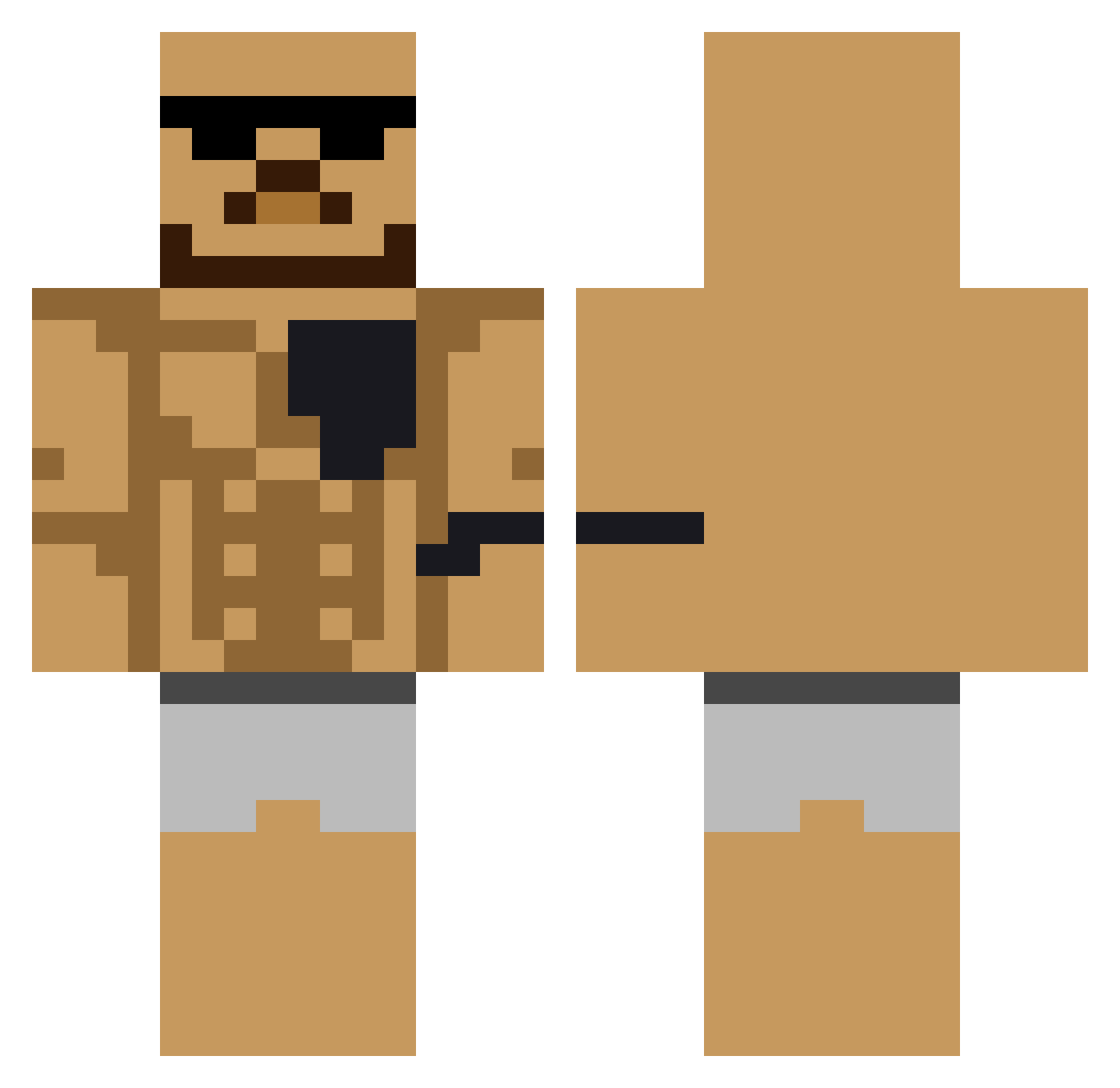 Drub_Daddy Minecraft skin, front and back view