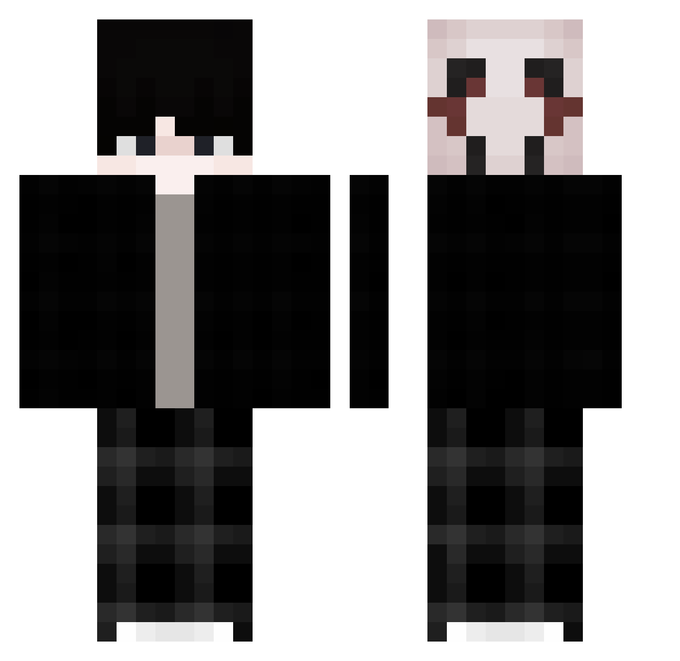 ZENSTHEBEST Minecraft skin, front and back view