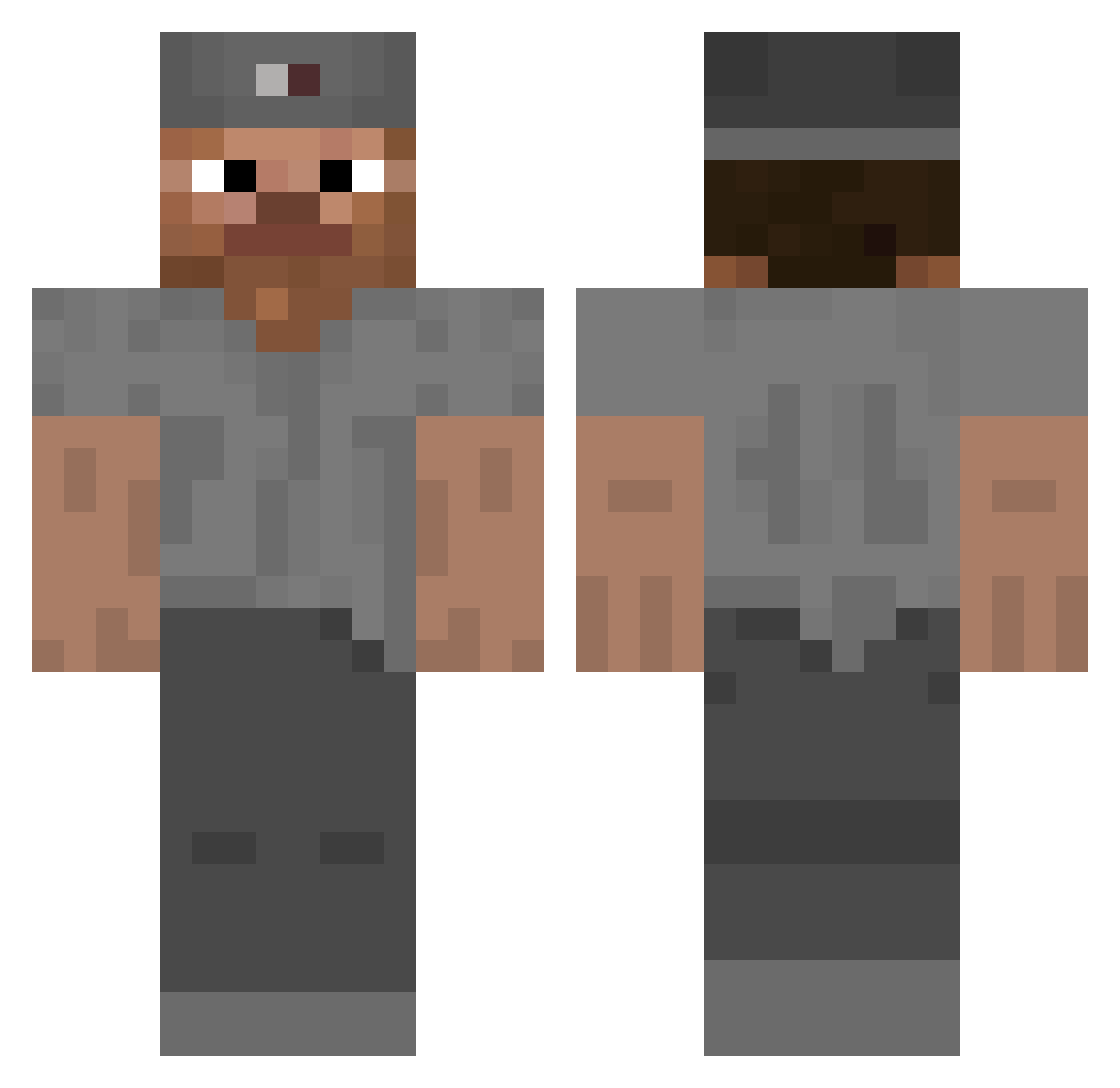 IllIlIlIllIIlIlI Minecraft skin, front and back view