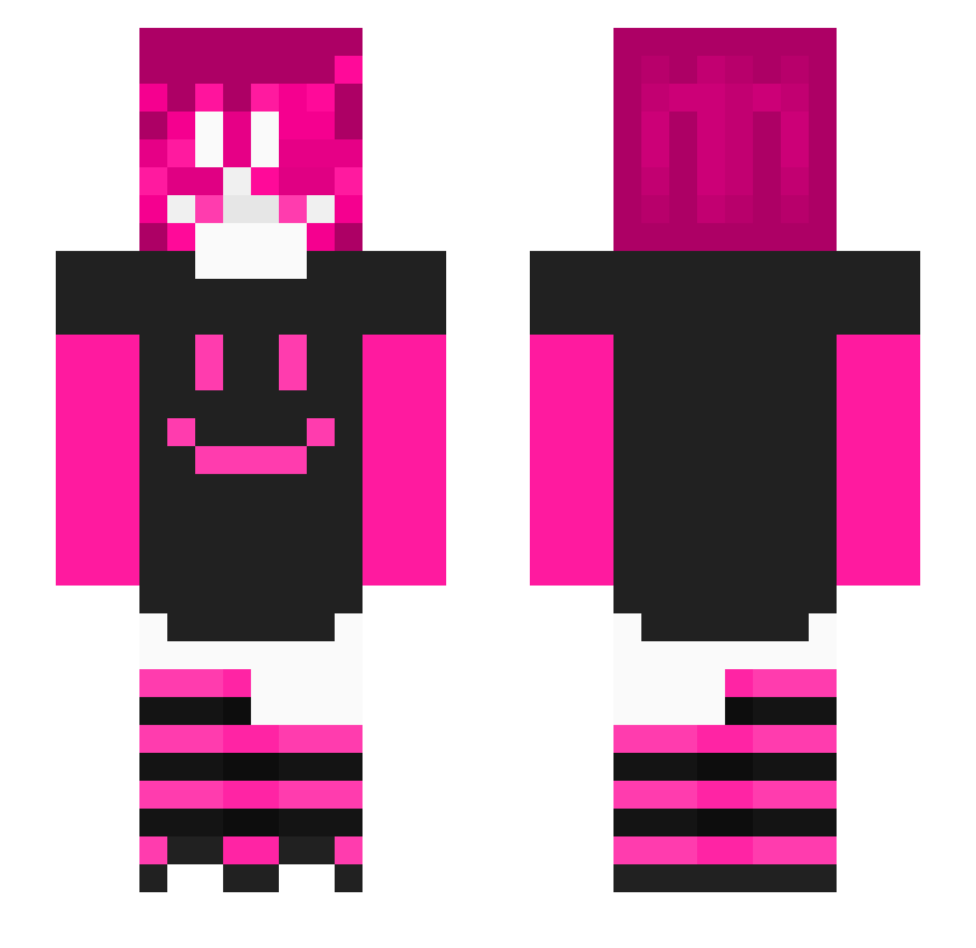 zoredeku Minecraft skin, front and back view