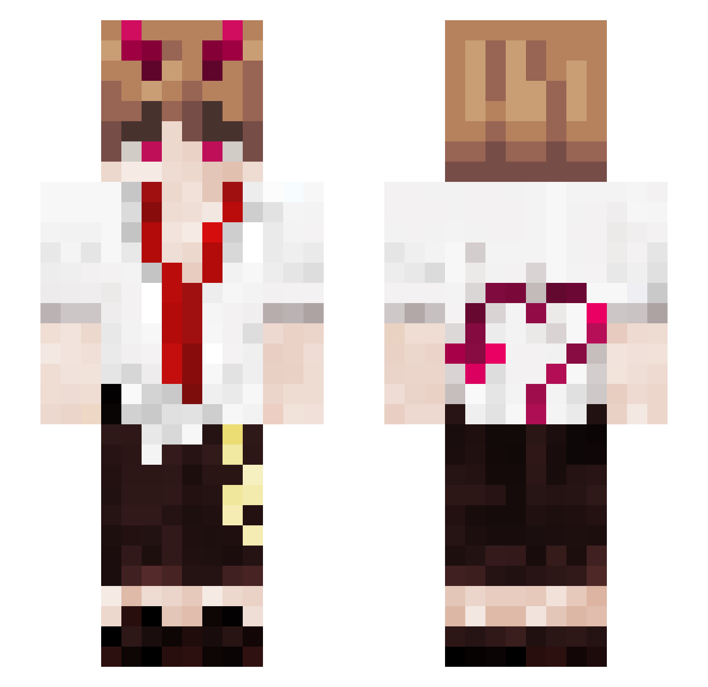 kapkapnc Minecraft skin, front and back view