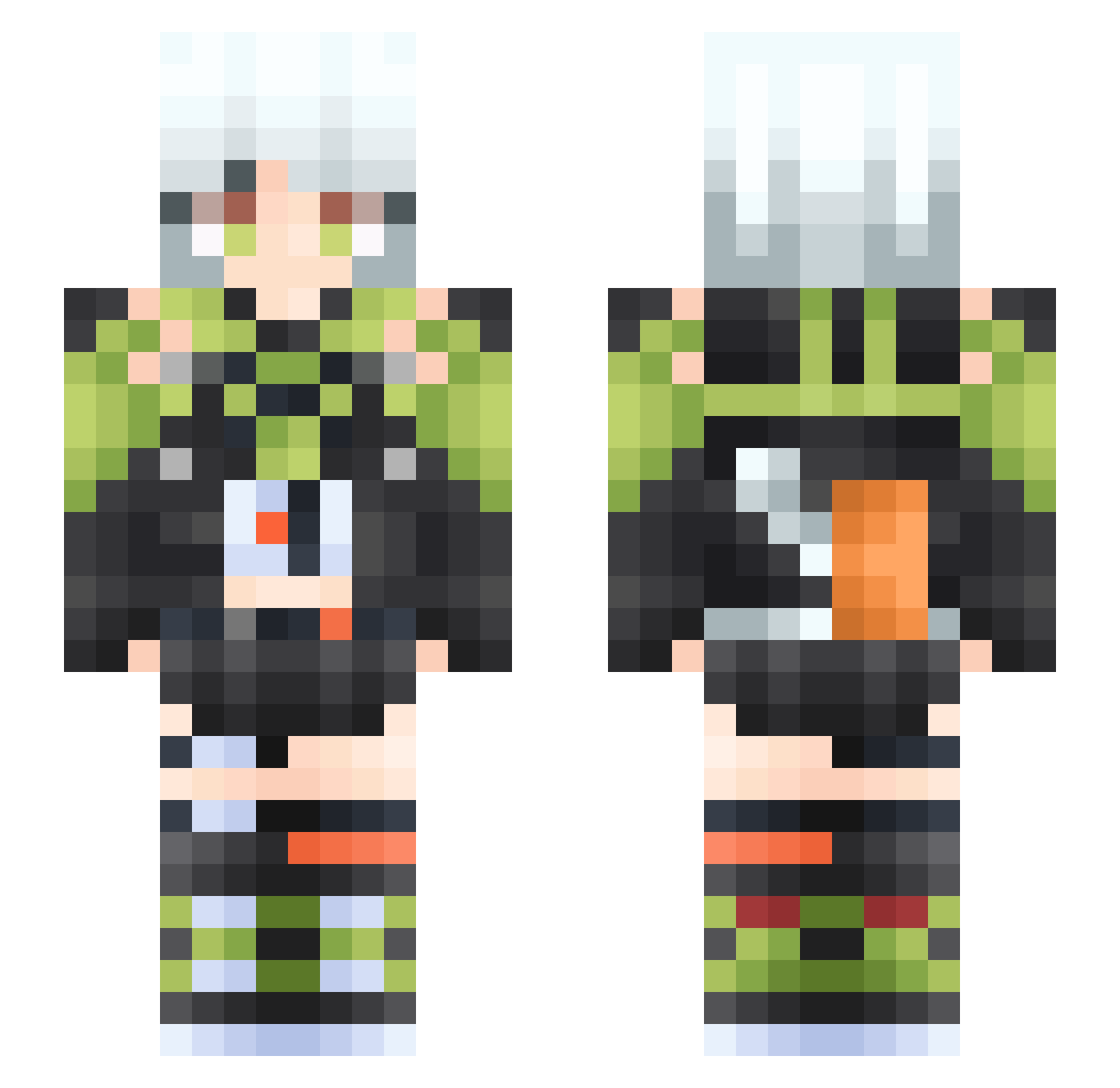 IAndYXZ Minecraft skin, front and back view