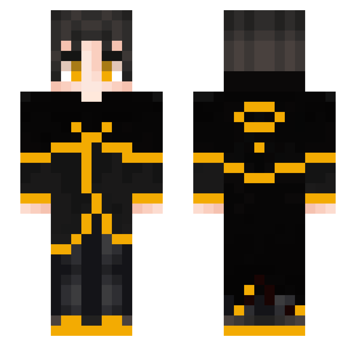 PoisonXD12 Minecraft skin, front and back view