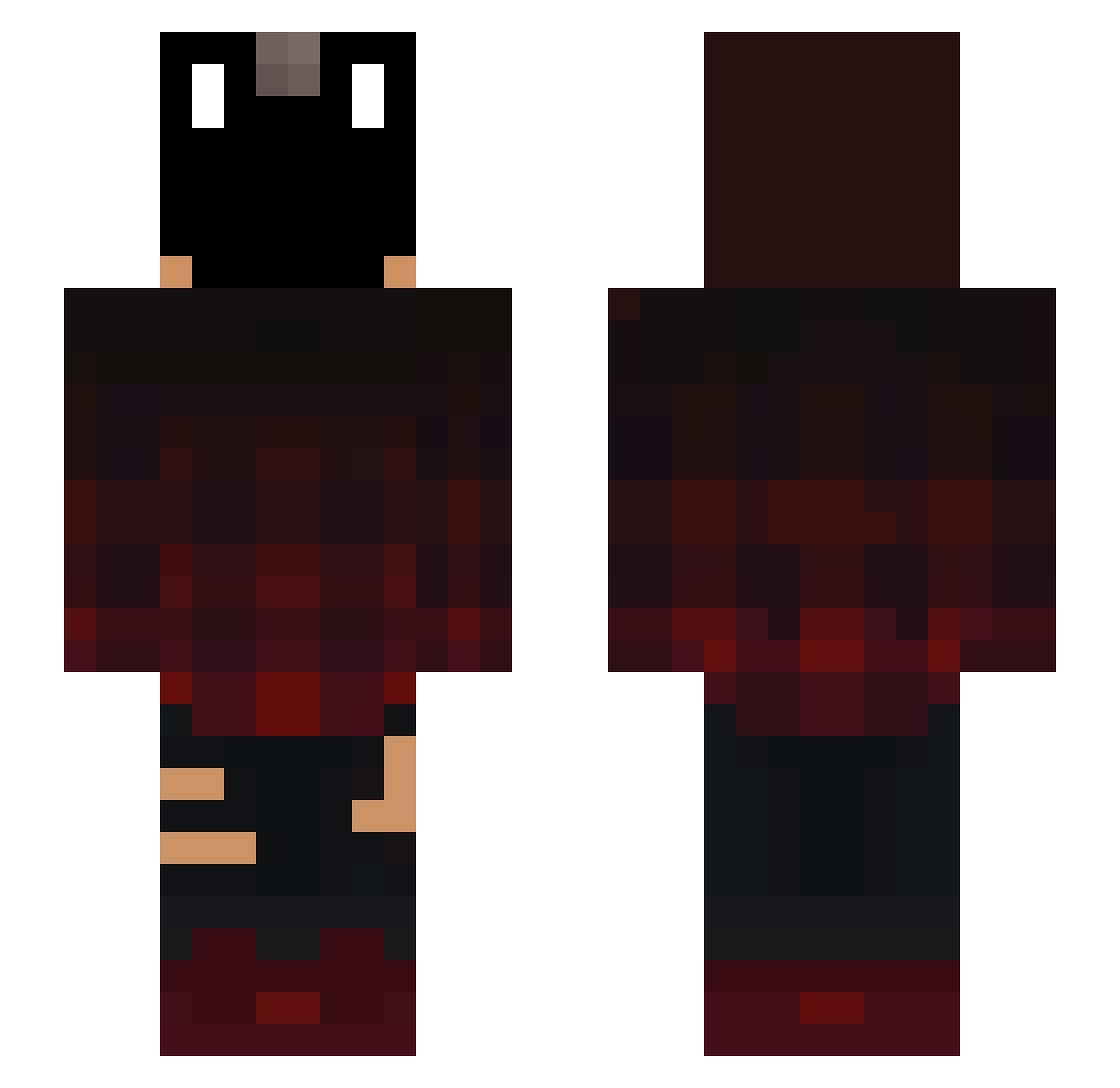 uThief Minecraft skin, front and back view