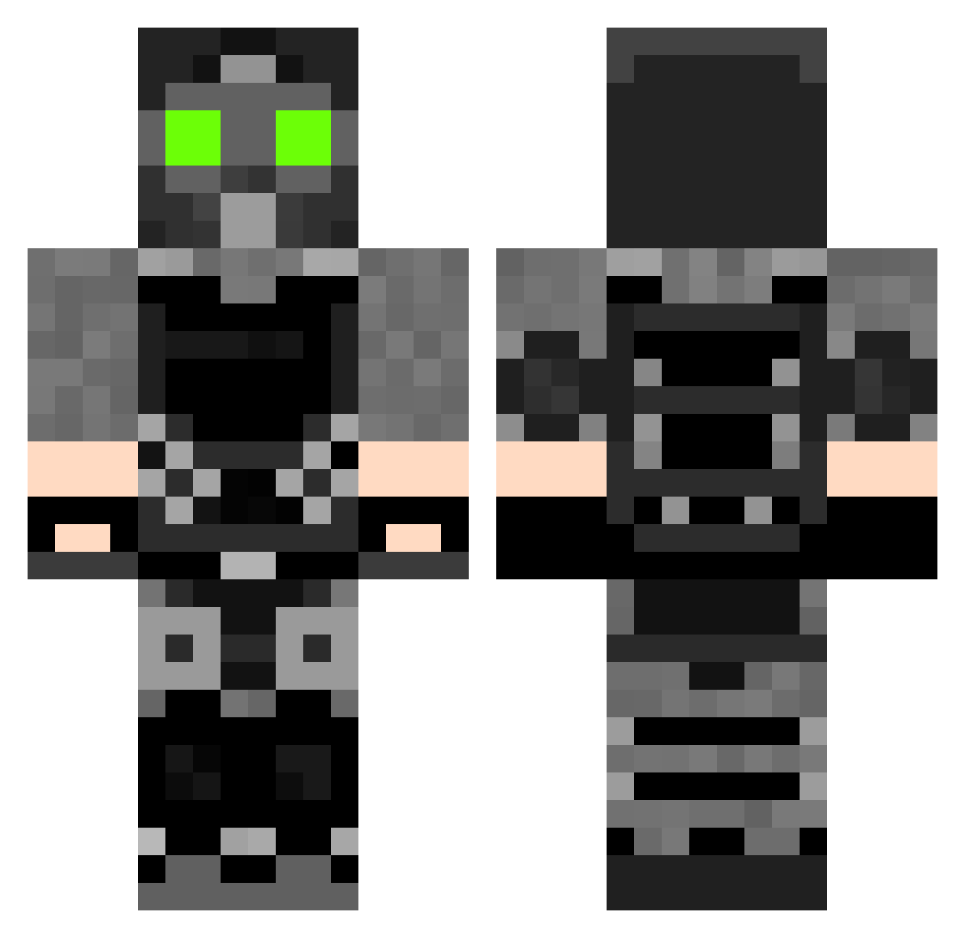 Elite_One Minecraft skin, front and back view