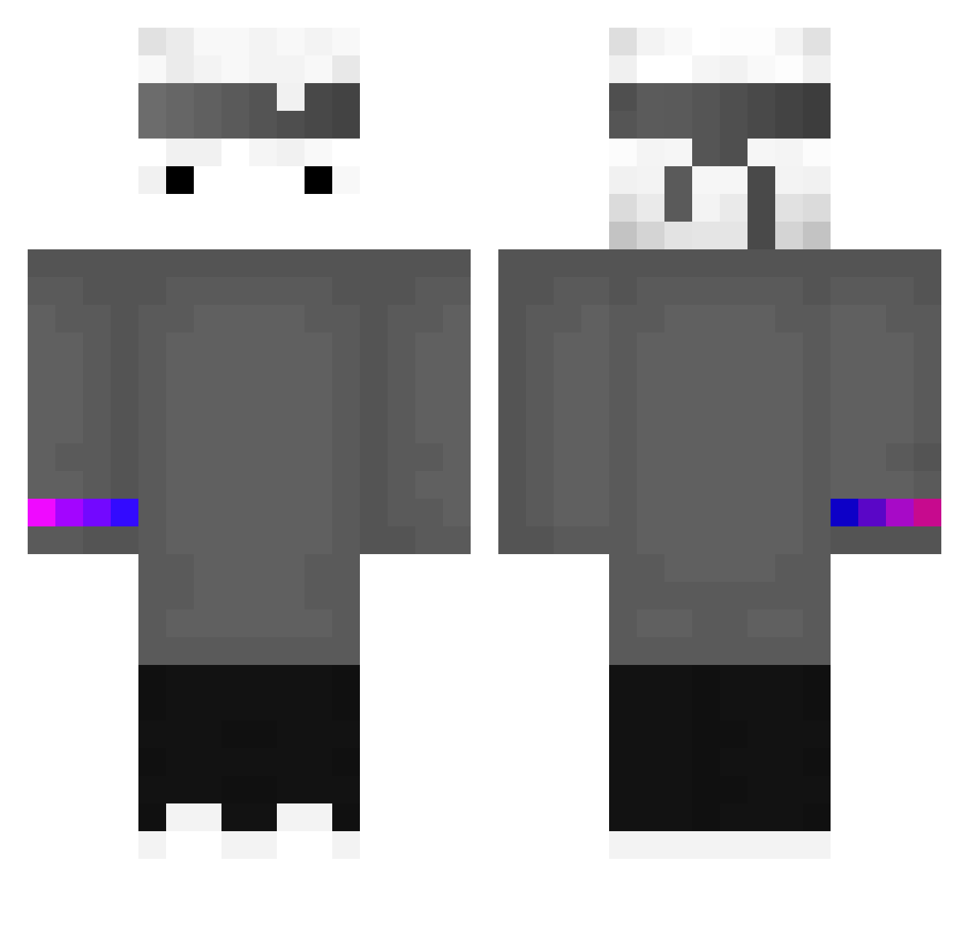 XxX_Dylan Minecraft skin, front and back view