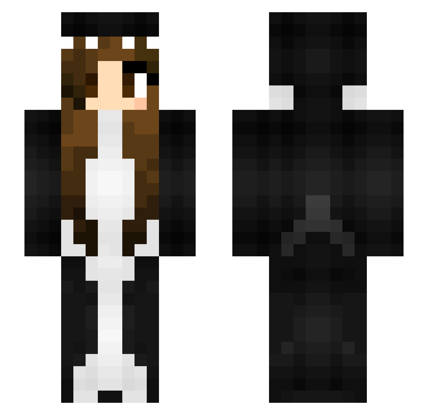 Basass Minecraft skin, front and back view