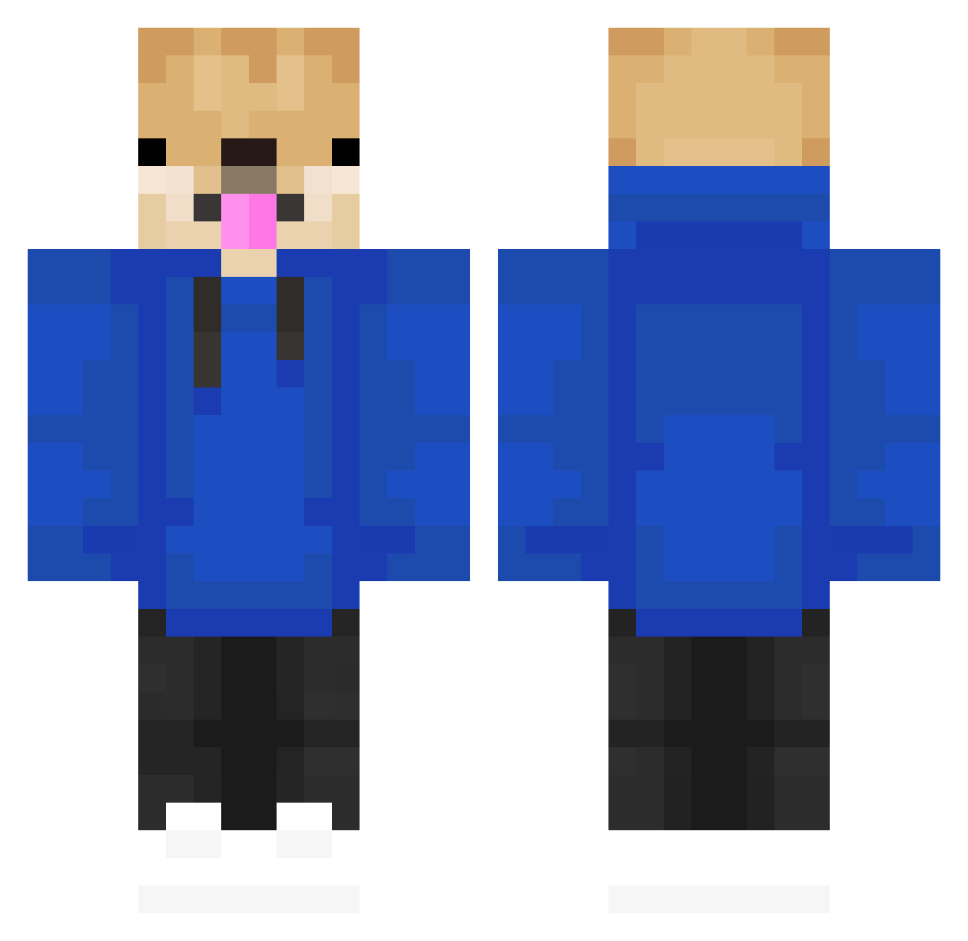 sad_things_ Minecraft skin, front and back view