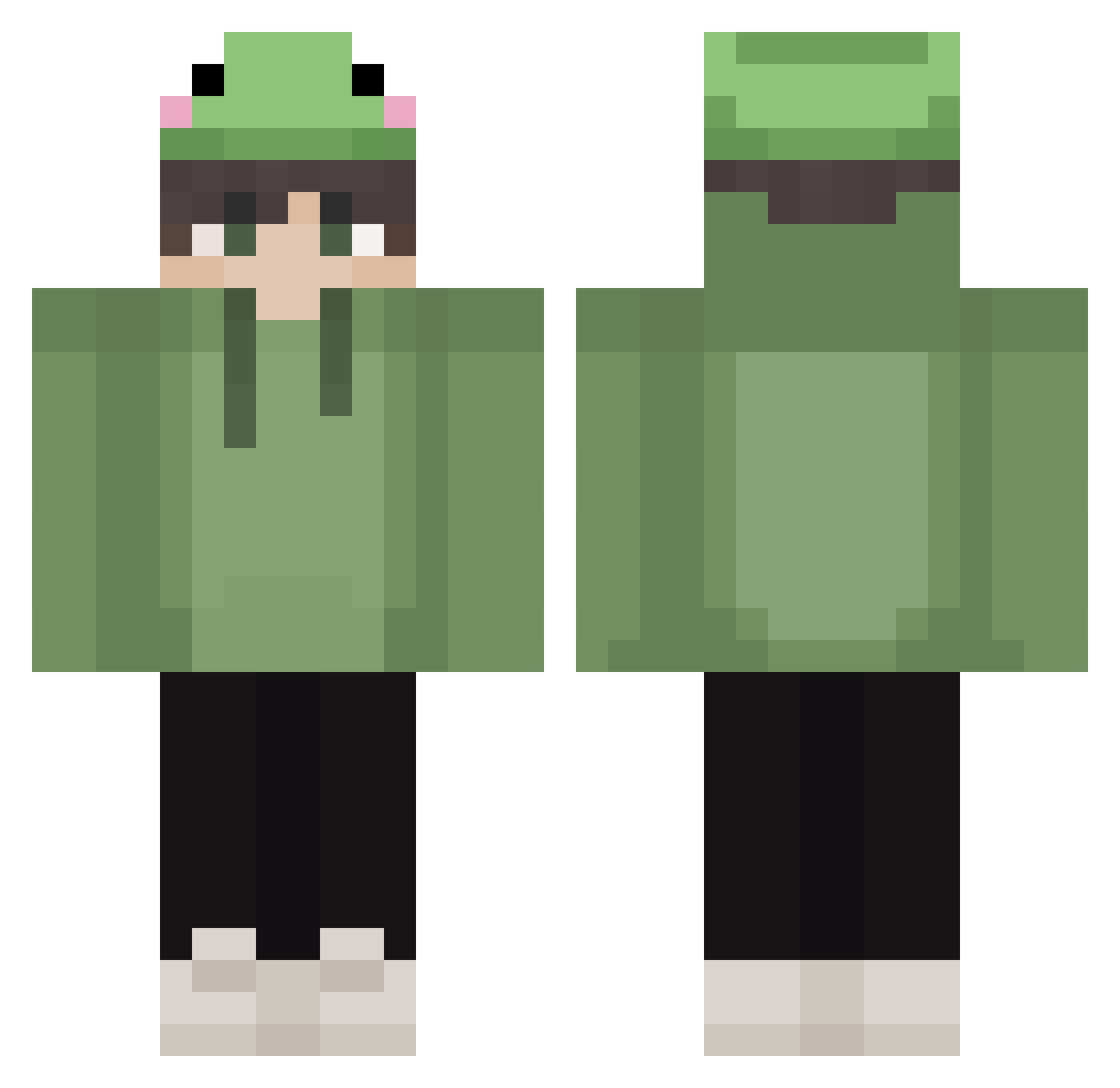 Daniil892 Minecraft skin, front and back view