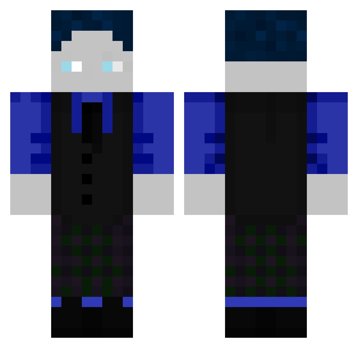 DevinGHG Minecraft skin, front and back view