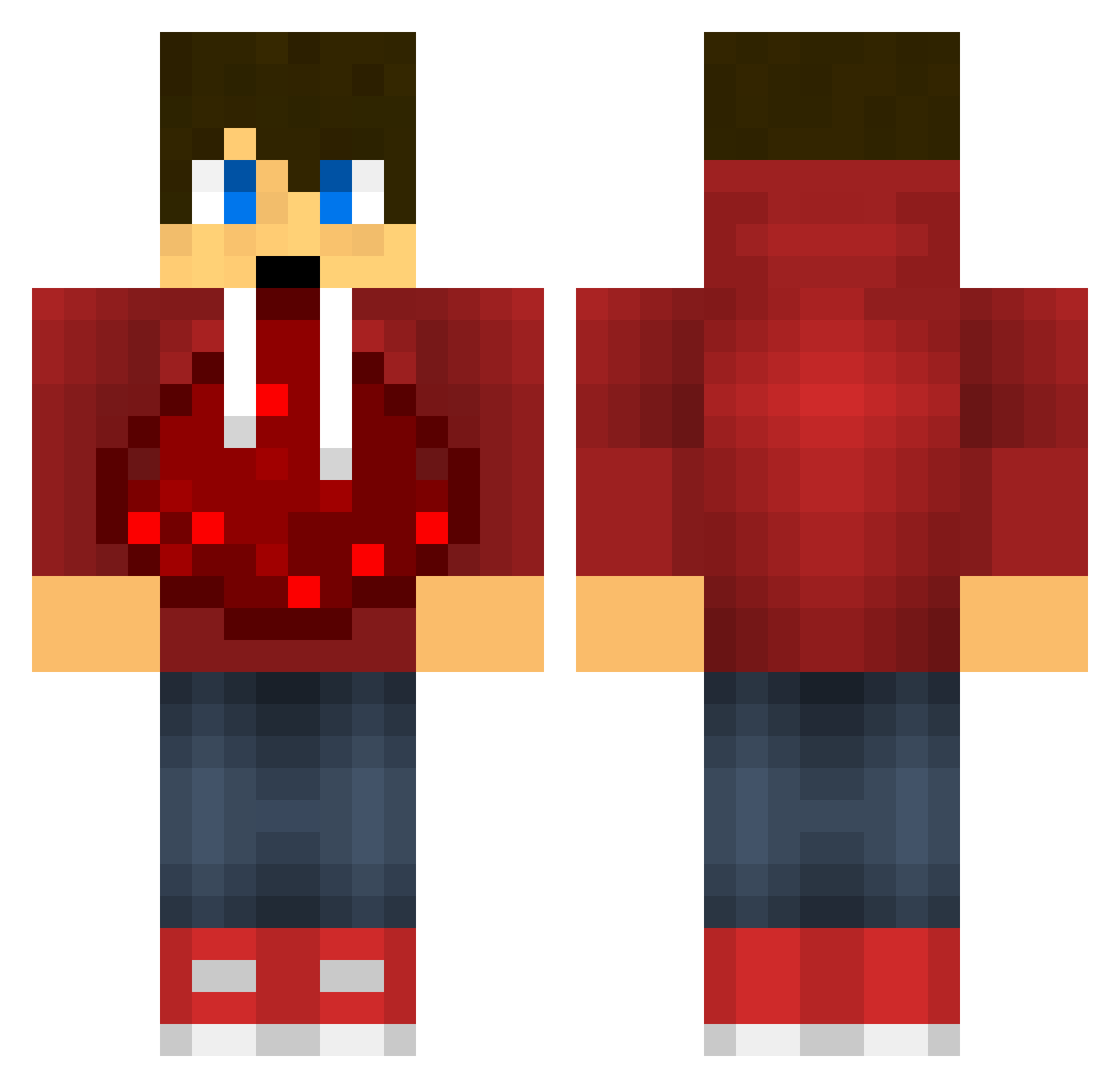 TimTRM1831 Minecraft skin, front and back view
