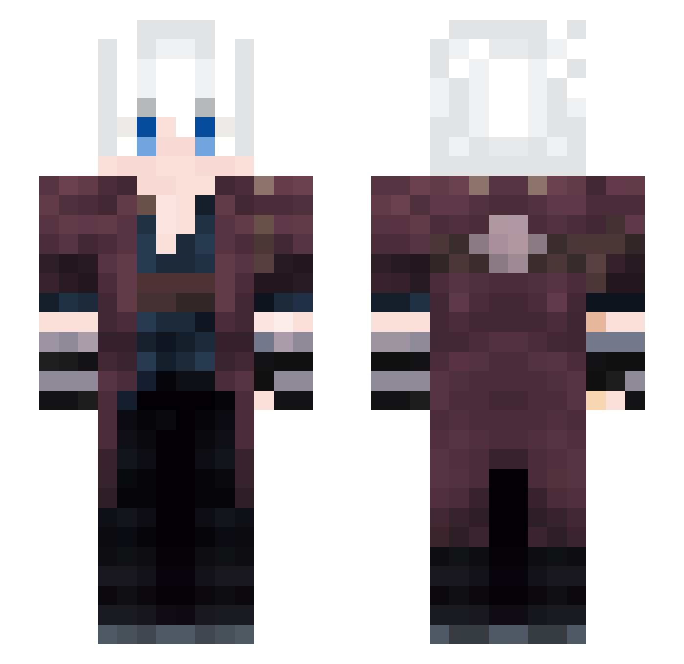 SkyZoJack Minecraft skin, front and back view