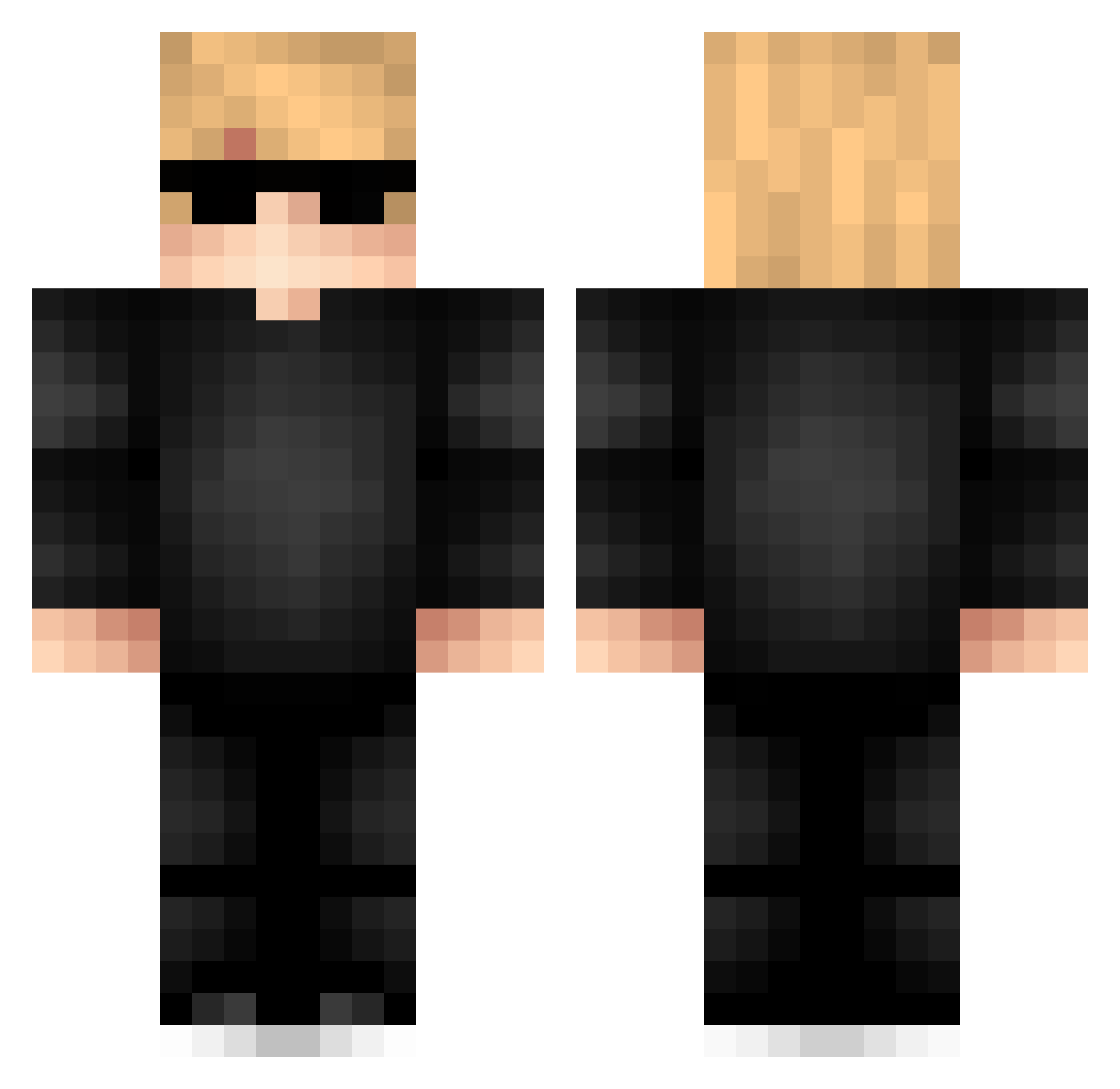 wolfpackboy4 Minecraft skin, front and back view