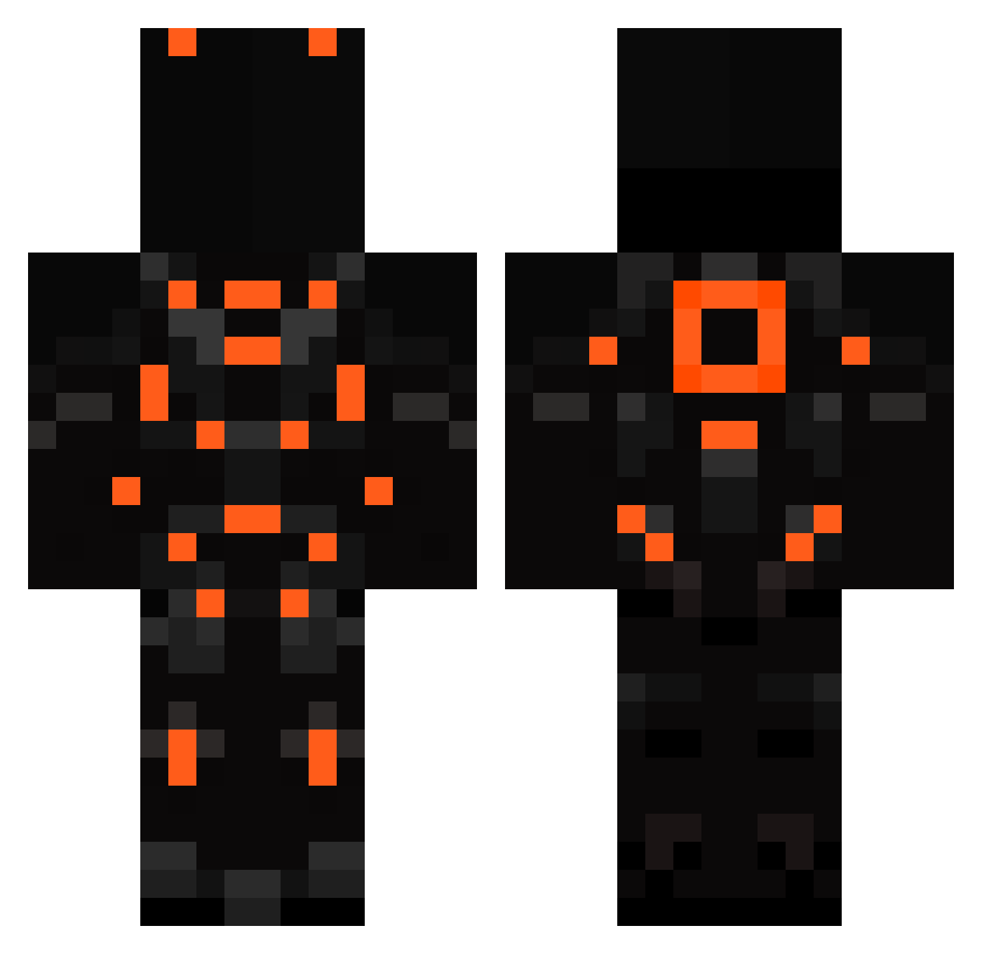 Tronnbro Minecraft skin, front and back view